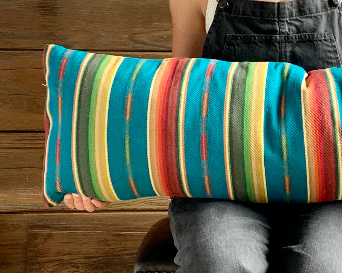 Serape Style Pillow - Blue