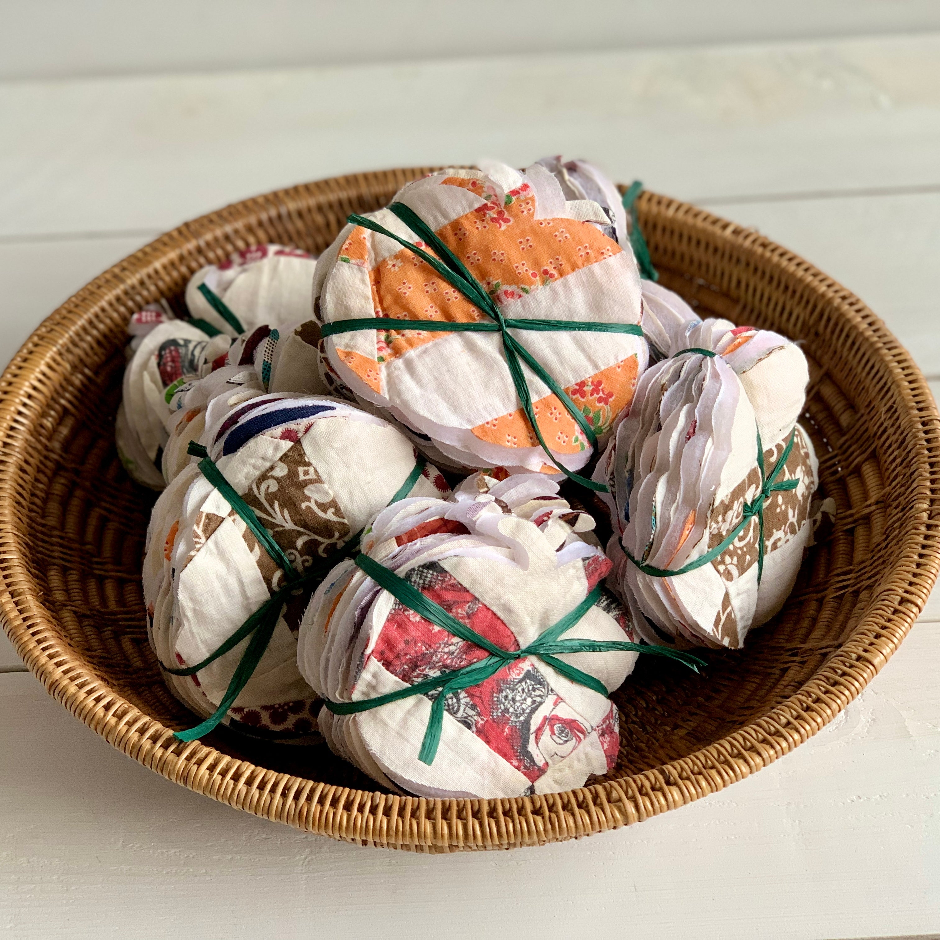 Pumpkin Die Cuts from Vintage Cutter Quilt - Set of 10