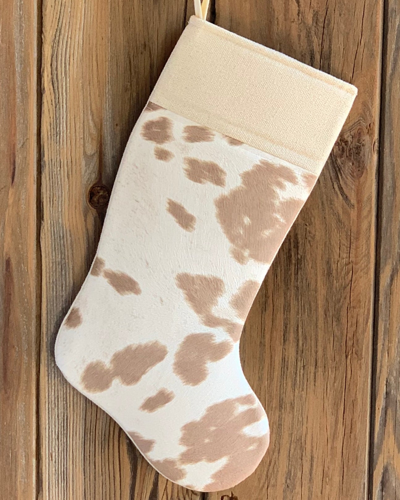 Faux Cowhide Christmas Stockings