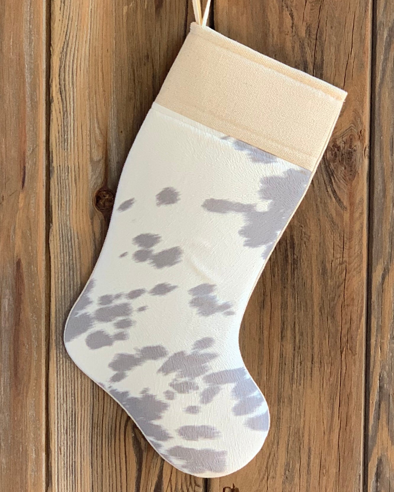 Faux Cowhide Christmas Stockings