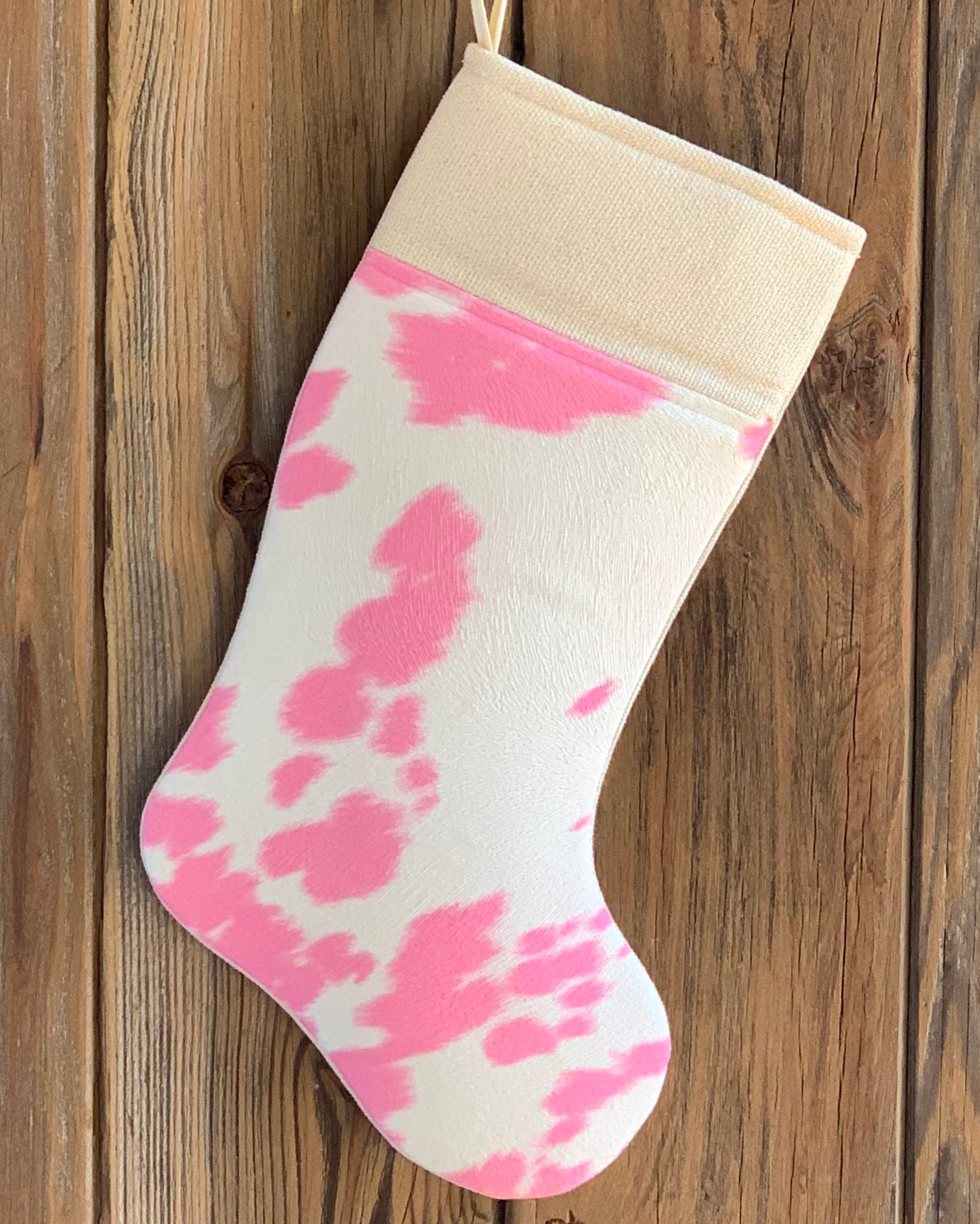 Faux Cowhide Christmas Stockings