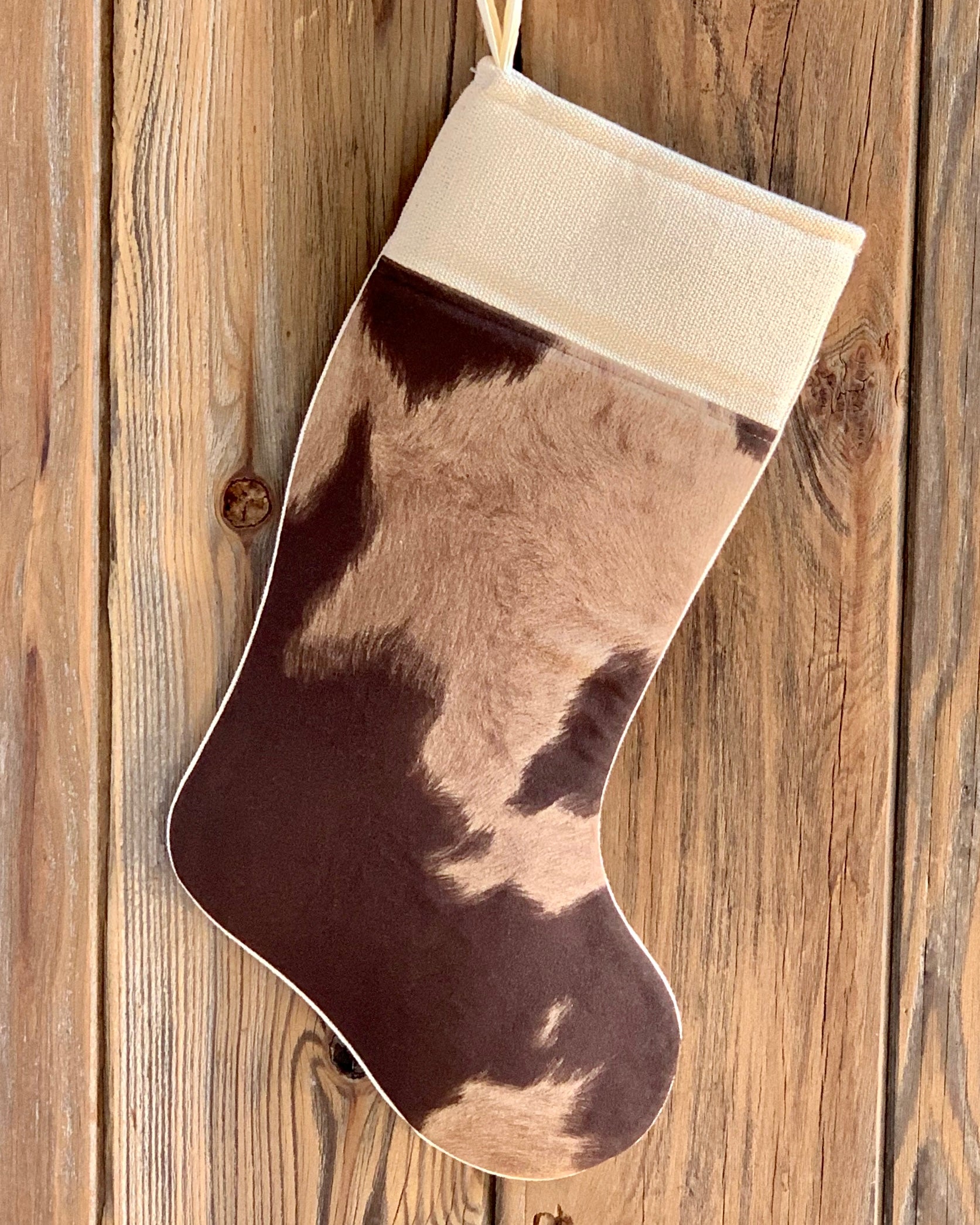 Faux Horsehide Christmas Stockings