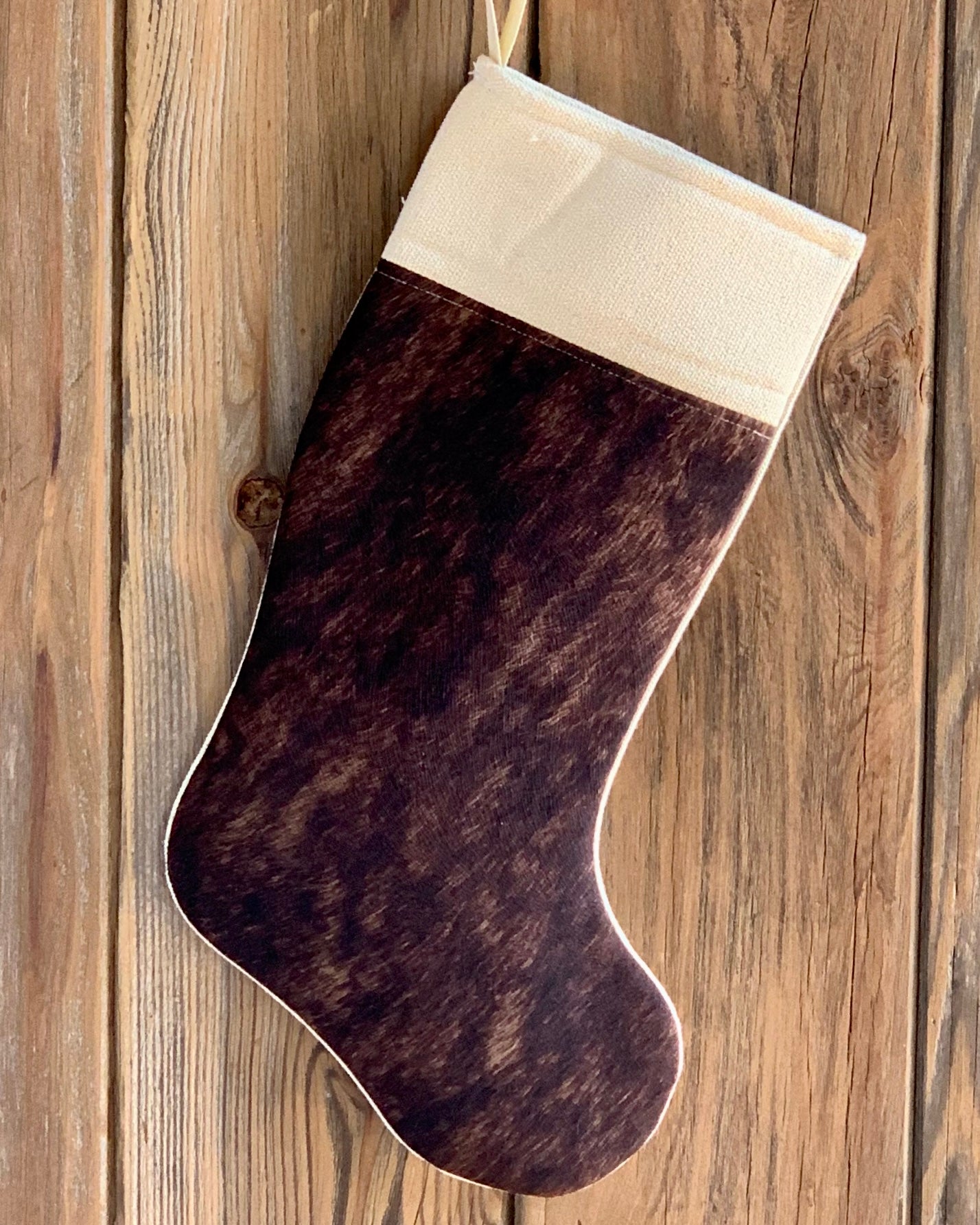 Faux Horsehide Christmas Stockings