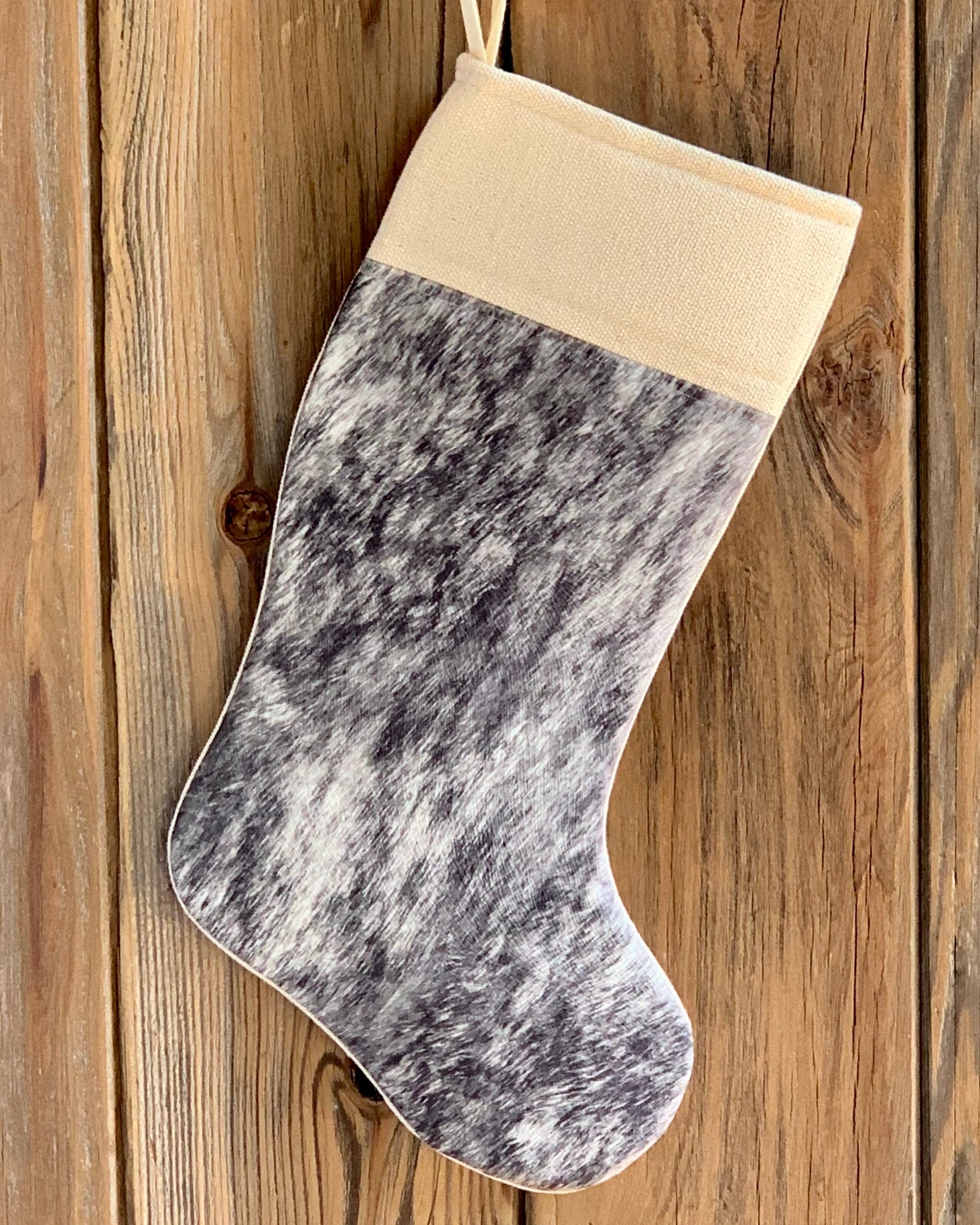 Faux Horsehide Christmas Stockings