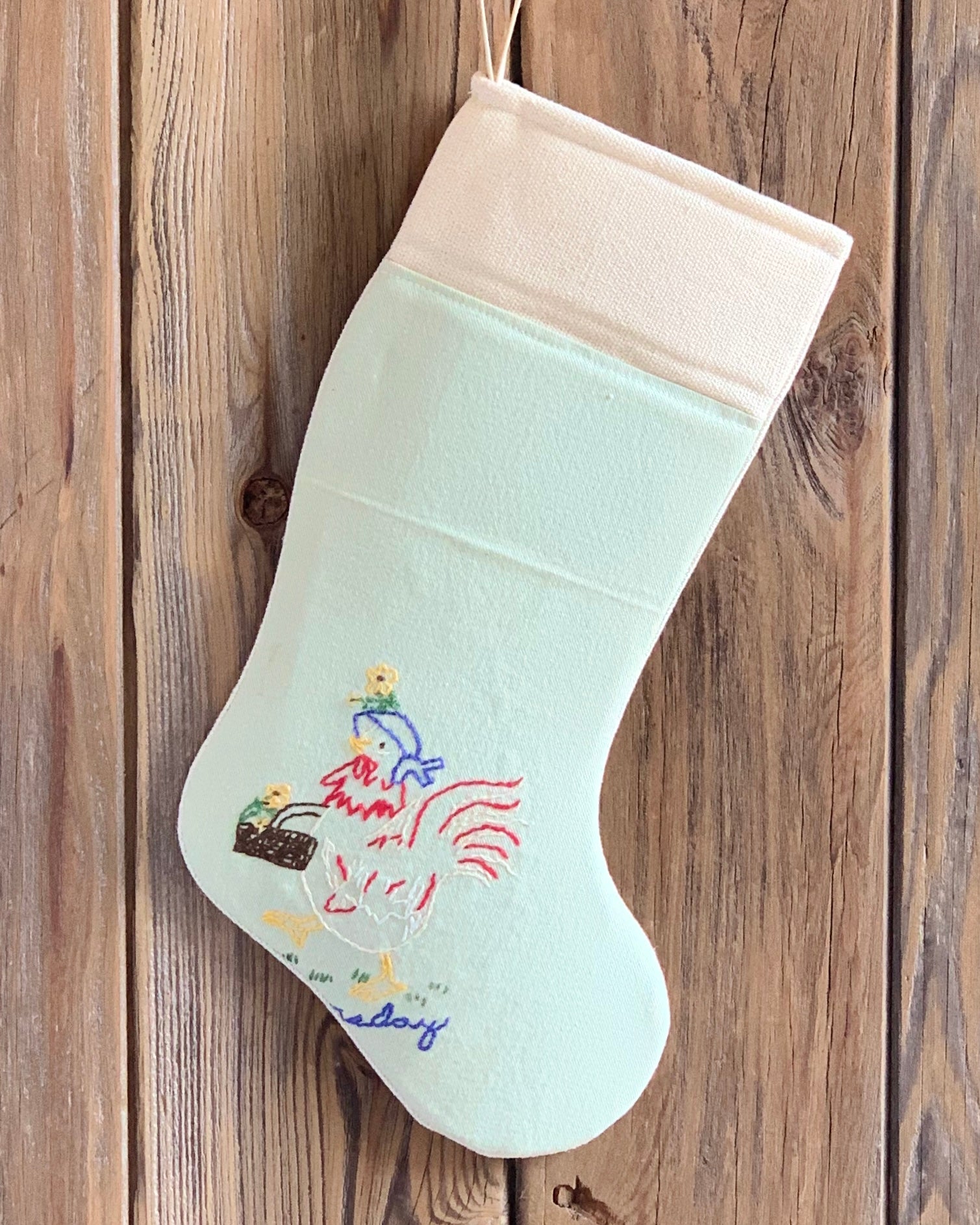 Upcycled Vintage Linens - Rooster and Hen Collection