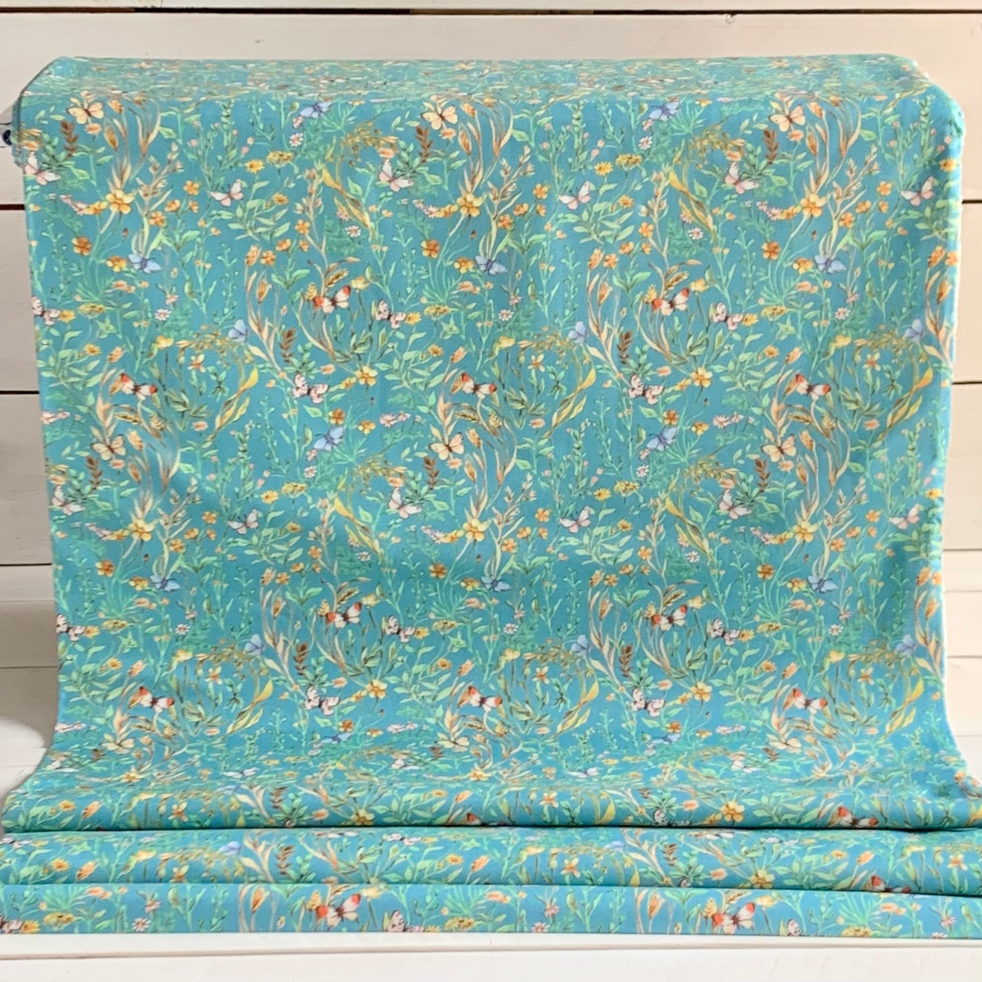 Meadow, Farm Meadow by Clare Therese Gray Windham Fabrics - Robins Egg 52793-3 Cotton Fabric