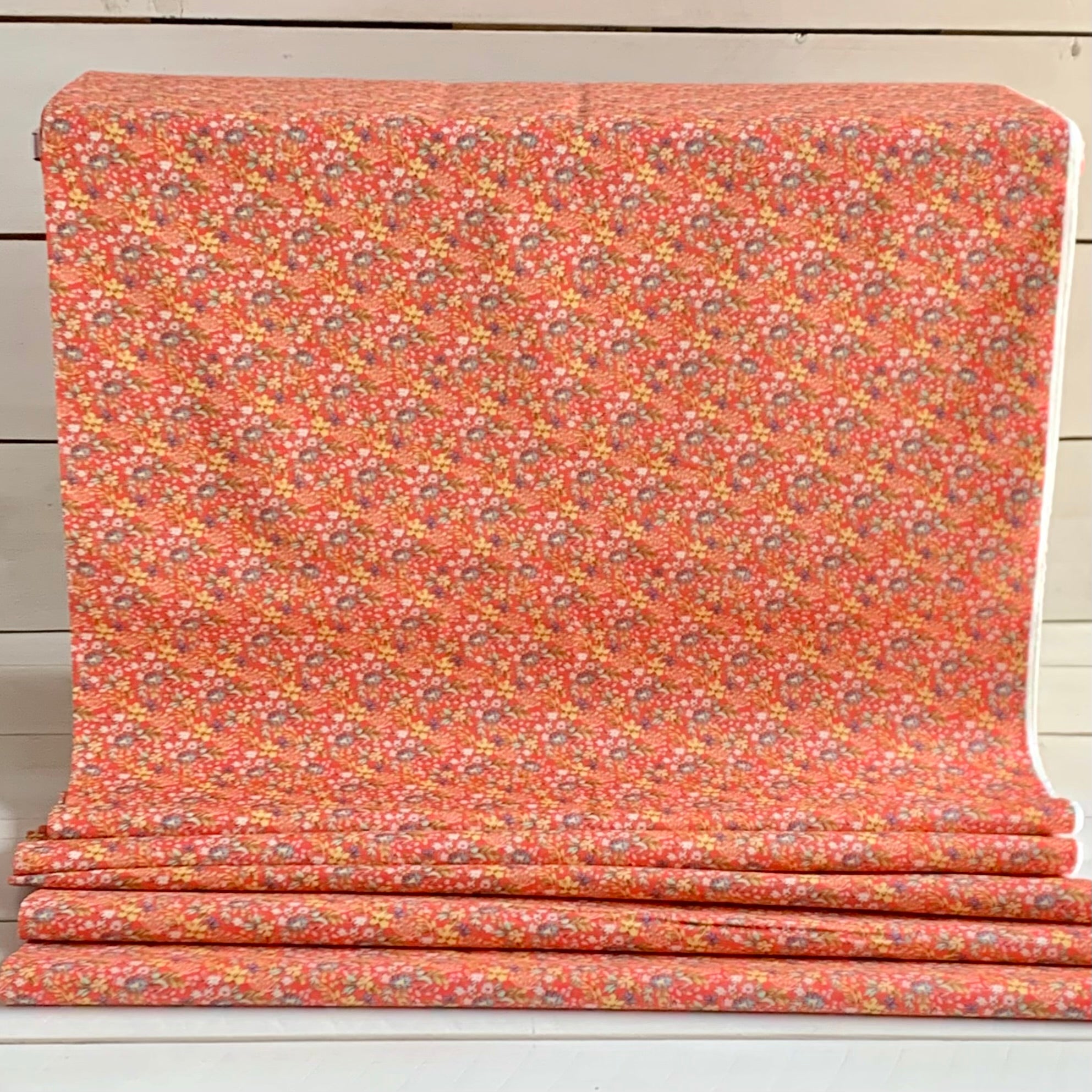 Tiny Floral, Farm Meadow by Clare Therese Gray Windham Fabrics - Red 52797-13 Cotton Fabric