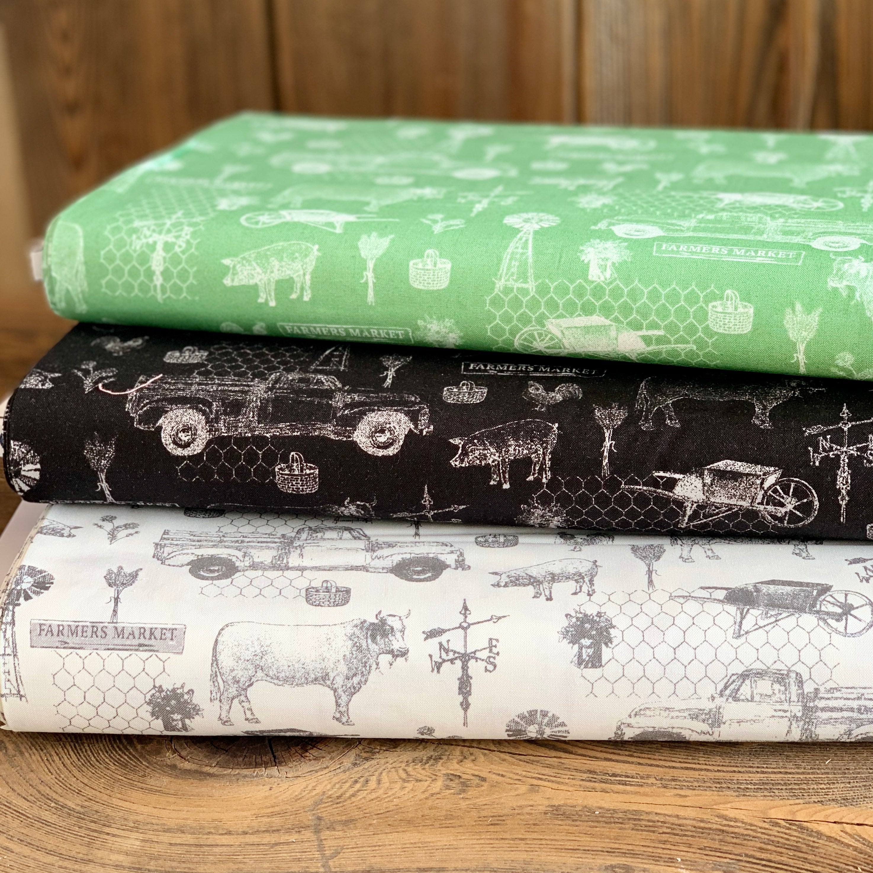 Farmers Market Collection by Whistler Studios and Milled by Windham Fabrics, 18 Patterns/Colors Cotton Fabric