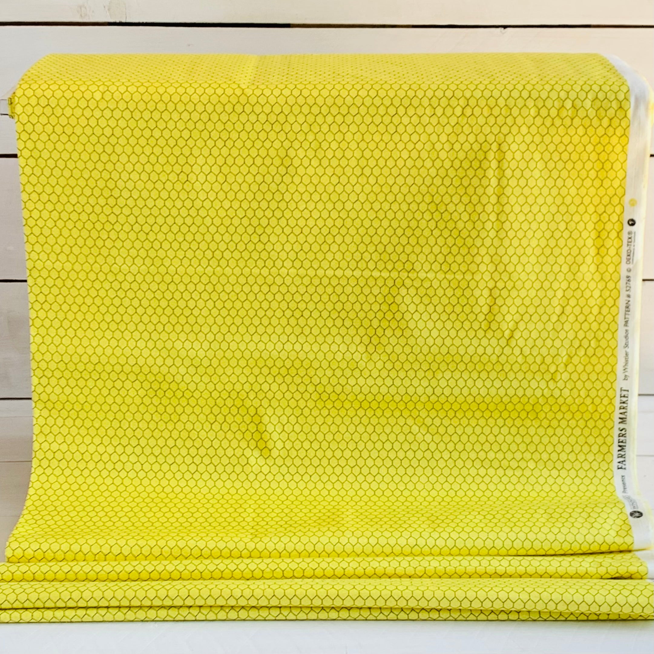 Chicken Wire From Farmers Market Collection by Whistler Studios and Milled by Windham Fabrics, Pattern 52769-4 Yellow Cotton Fabric