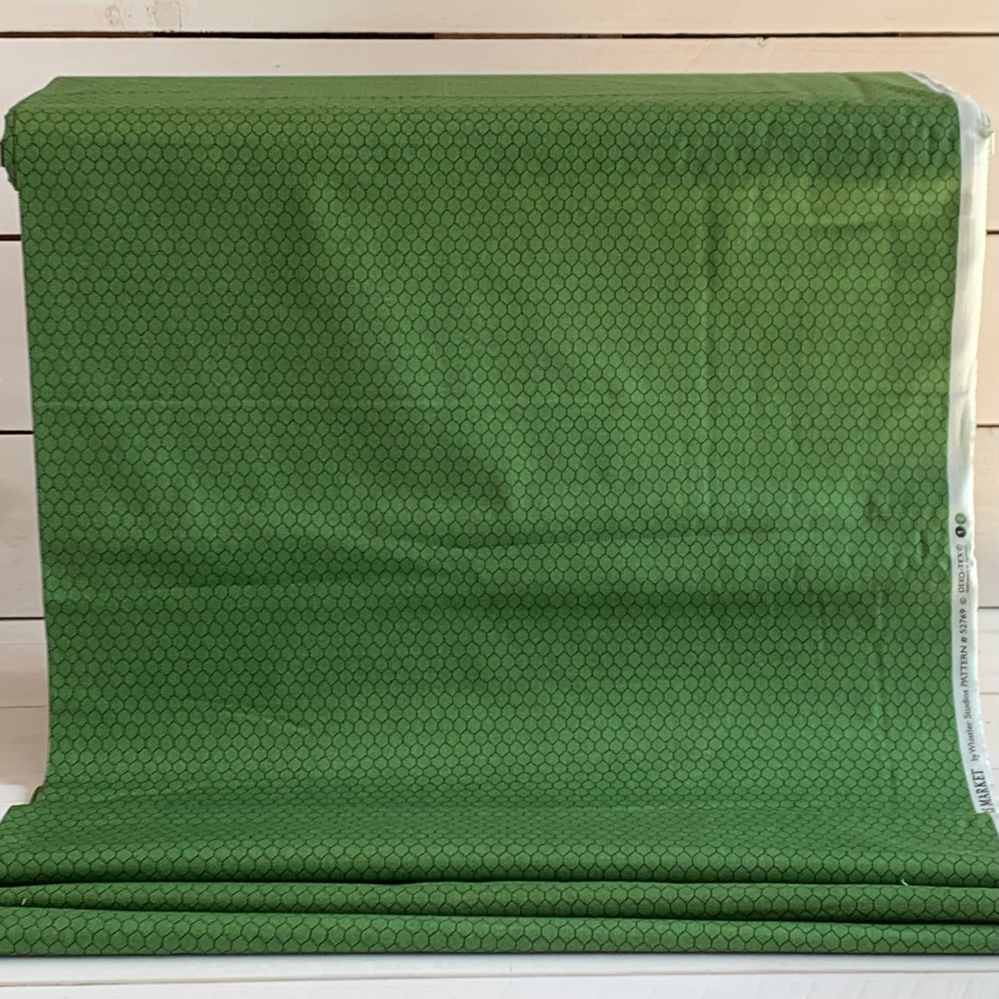 Chicken Wire From Farmers Market Collection by Whistler Studios and Milled by Windham Fabrics, Pattern 52769-6 Green Cotton Fabric