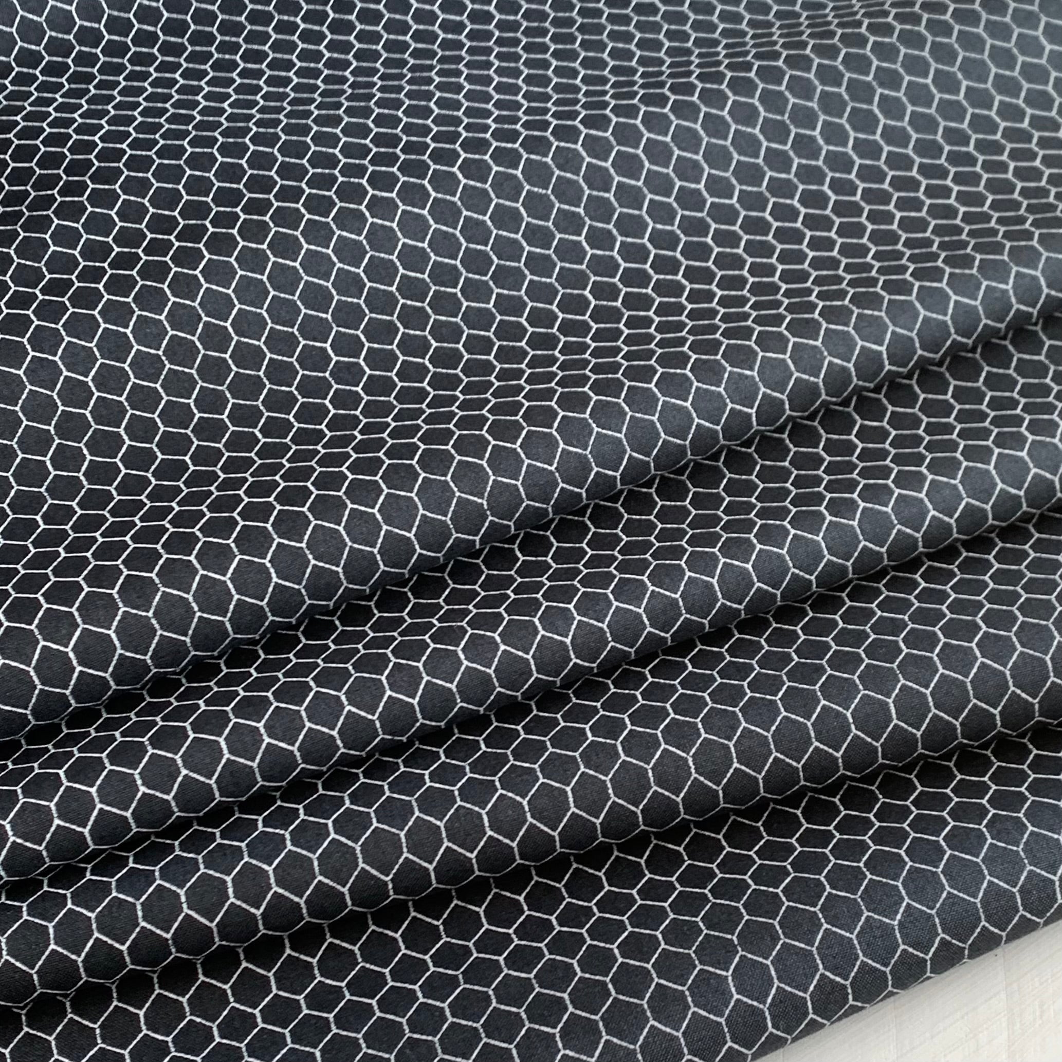 Chicken Wire From Farmers Market Collection by Whistler Studios and Milled by Windham Fabrics, Pattern 52769-2 Black Cotton Fabric