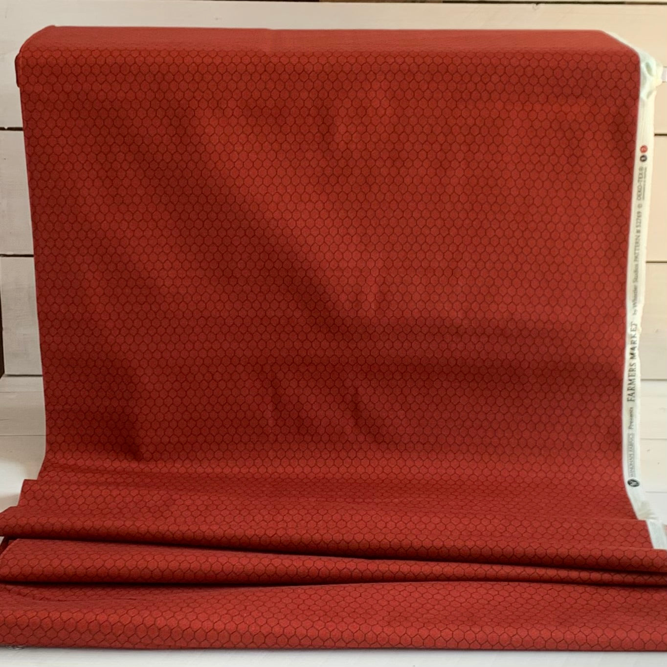 Chicken Wire From Farmers Market Collection by Whistler Studios and Milled by Windham Fabrics, Pattern 52769-5 Red Cotton Fabric