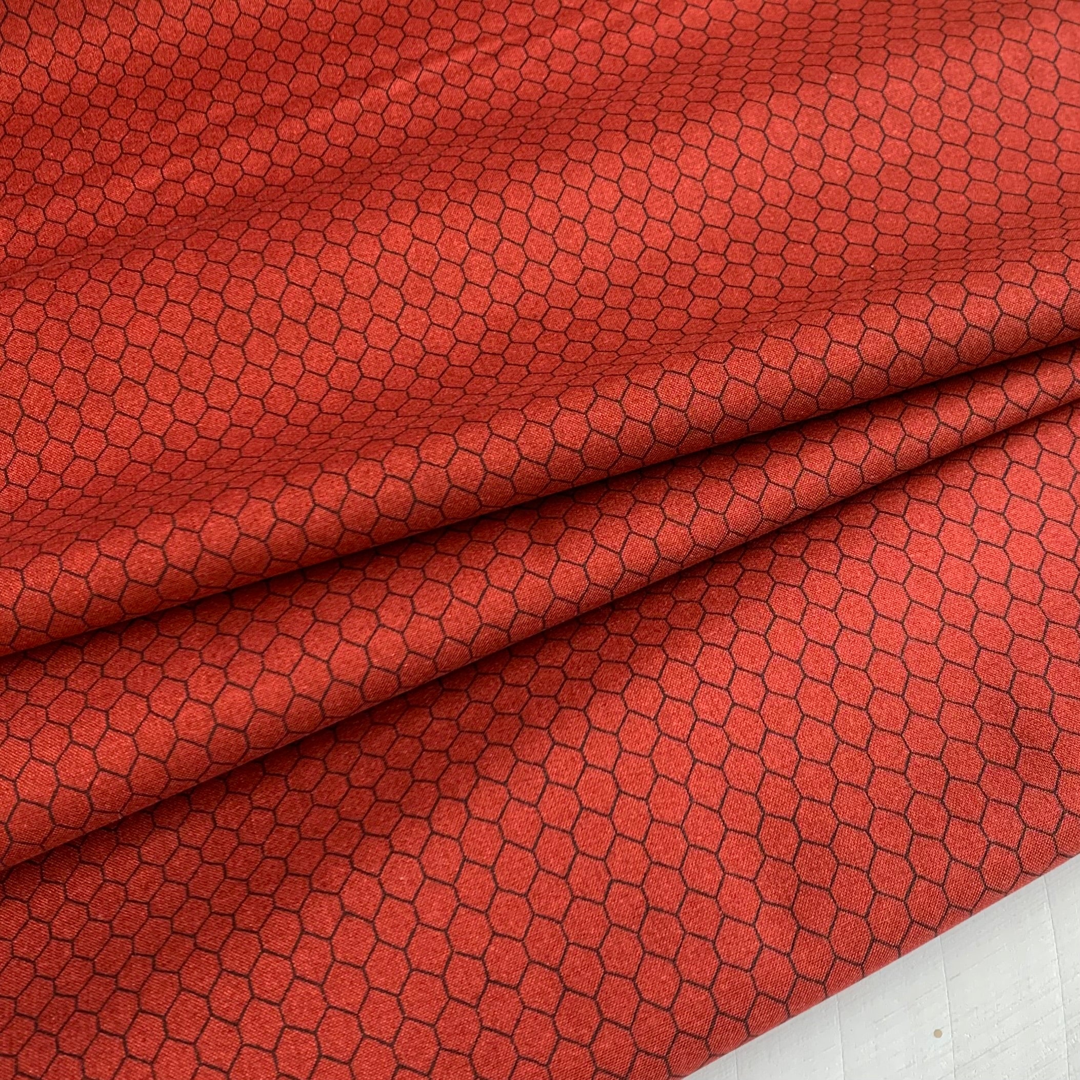 Chicken Wire From Farmers Market Collection by Whistler Studios and Milled by Windham Fabrics, Pattern 52769-5 Red Cotton Fabric
