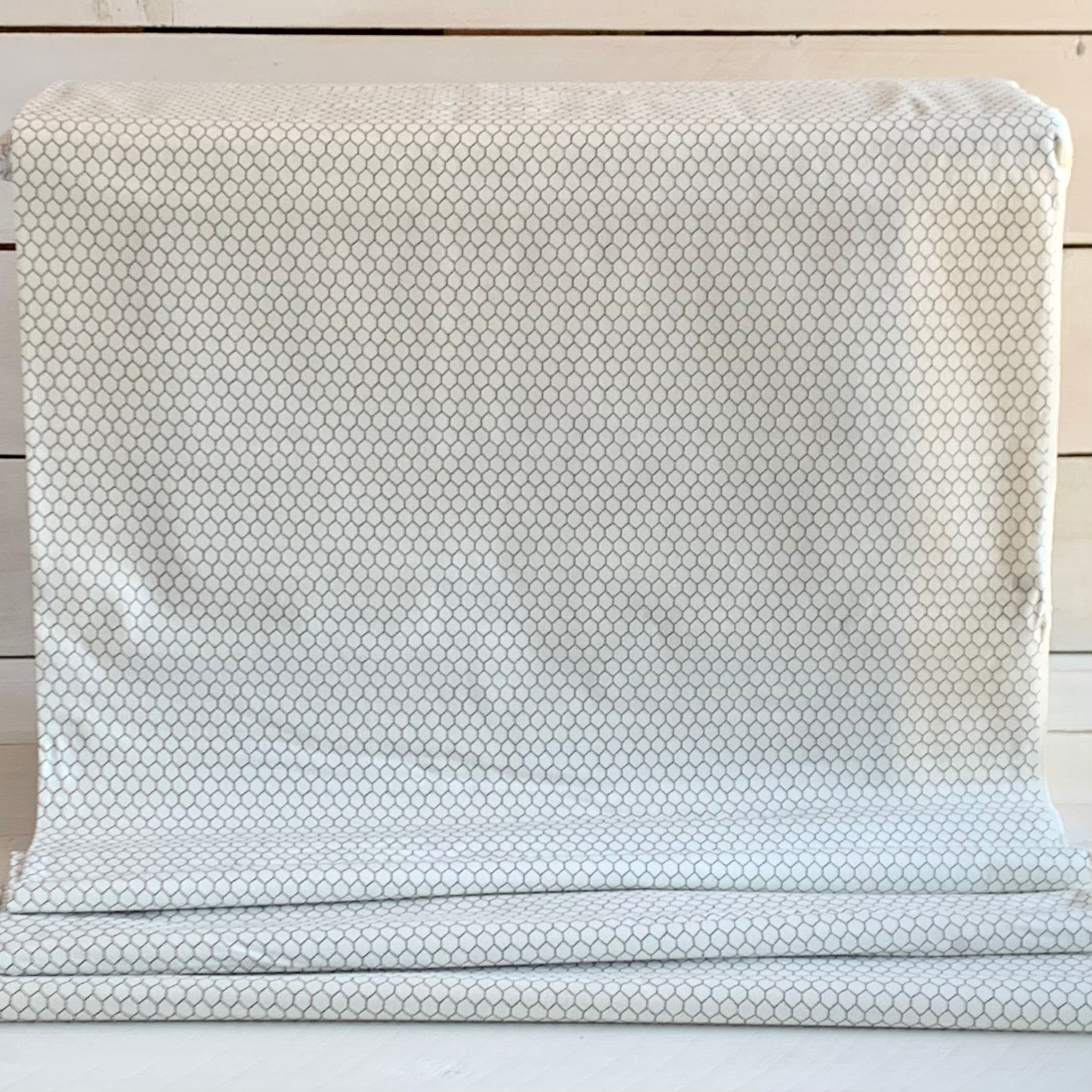 Chicken Wire From Farmers Market Collection by Whistler Studios and Milled by Windham Fabrics, Pattern 52769-1 White Cotton Fabric