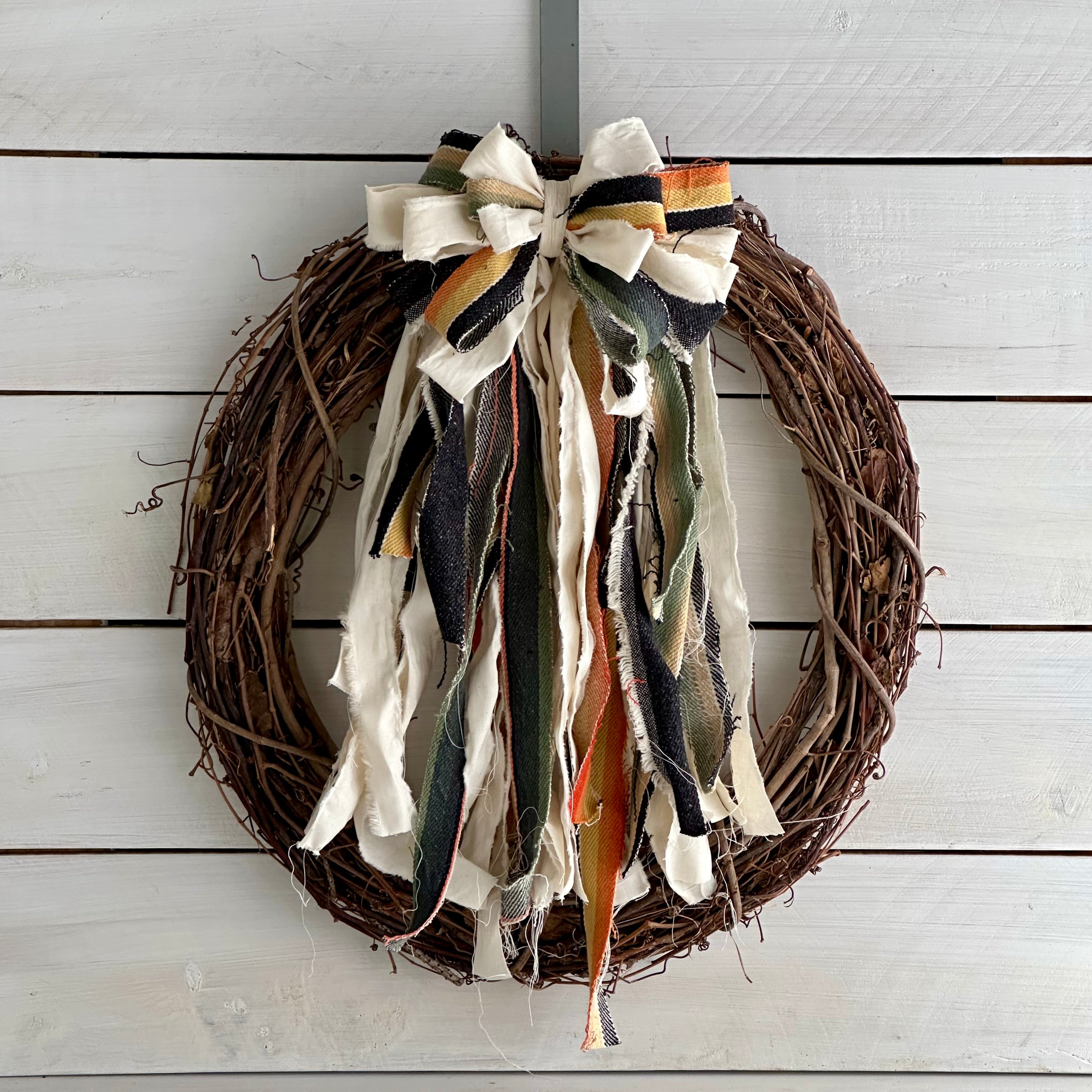 Black Serape Style Rag Bow