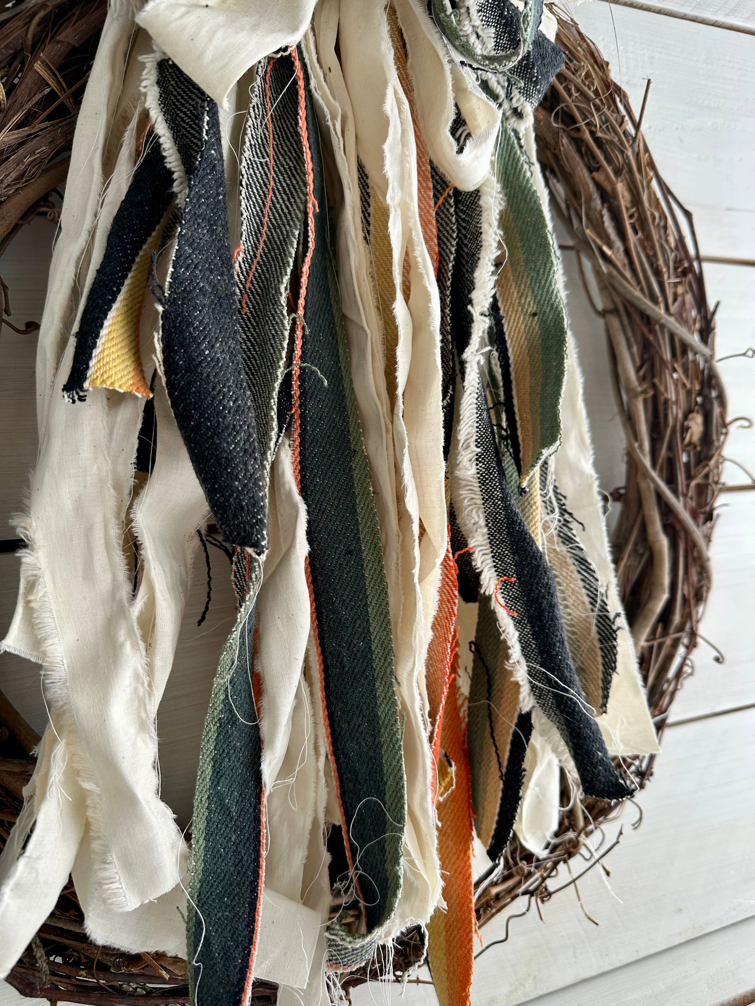 Black Serape Style Rag Bow