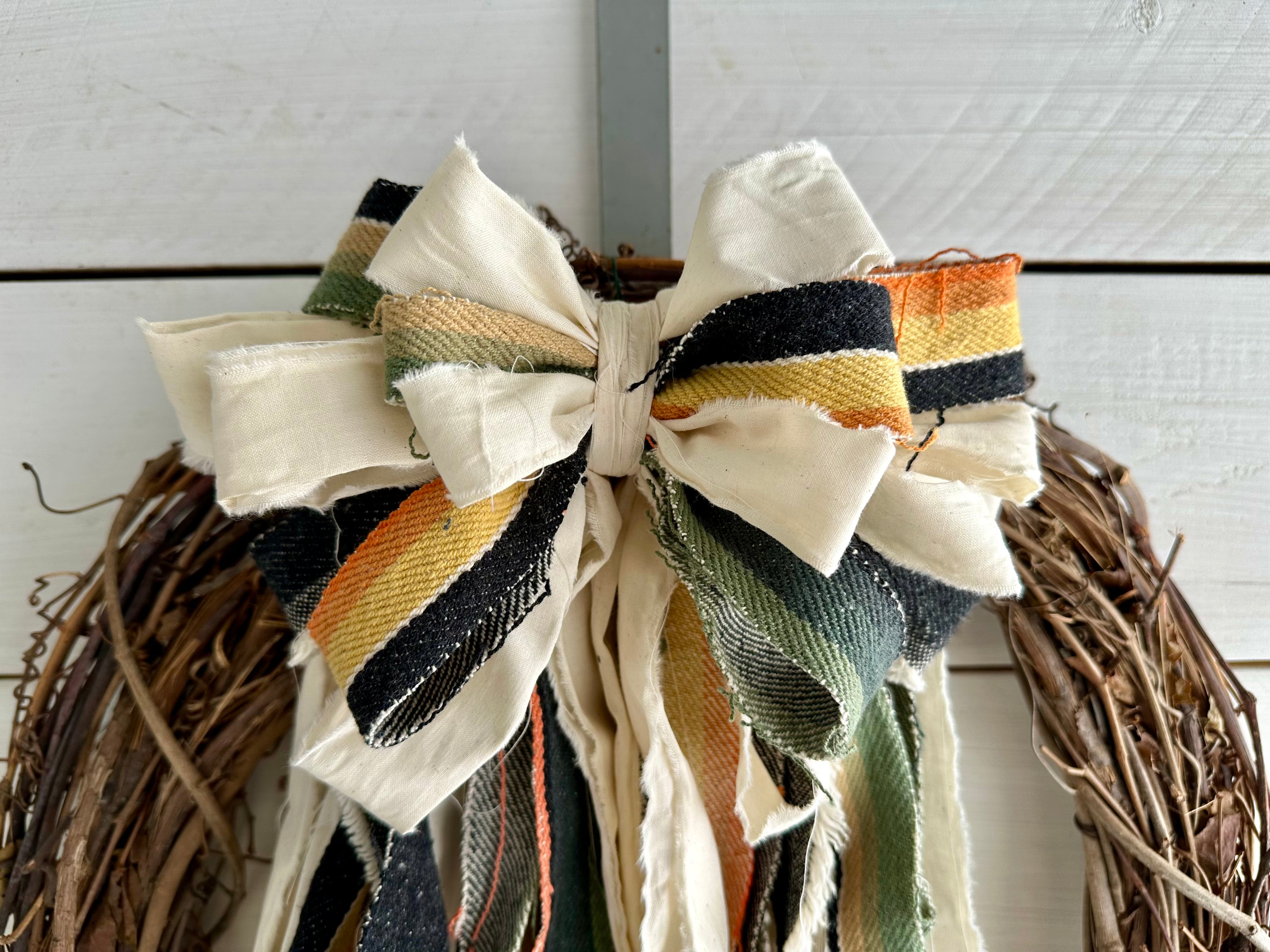 Black Serape Style Rag Bow