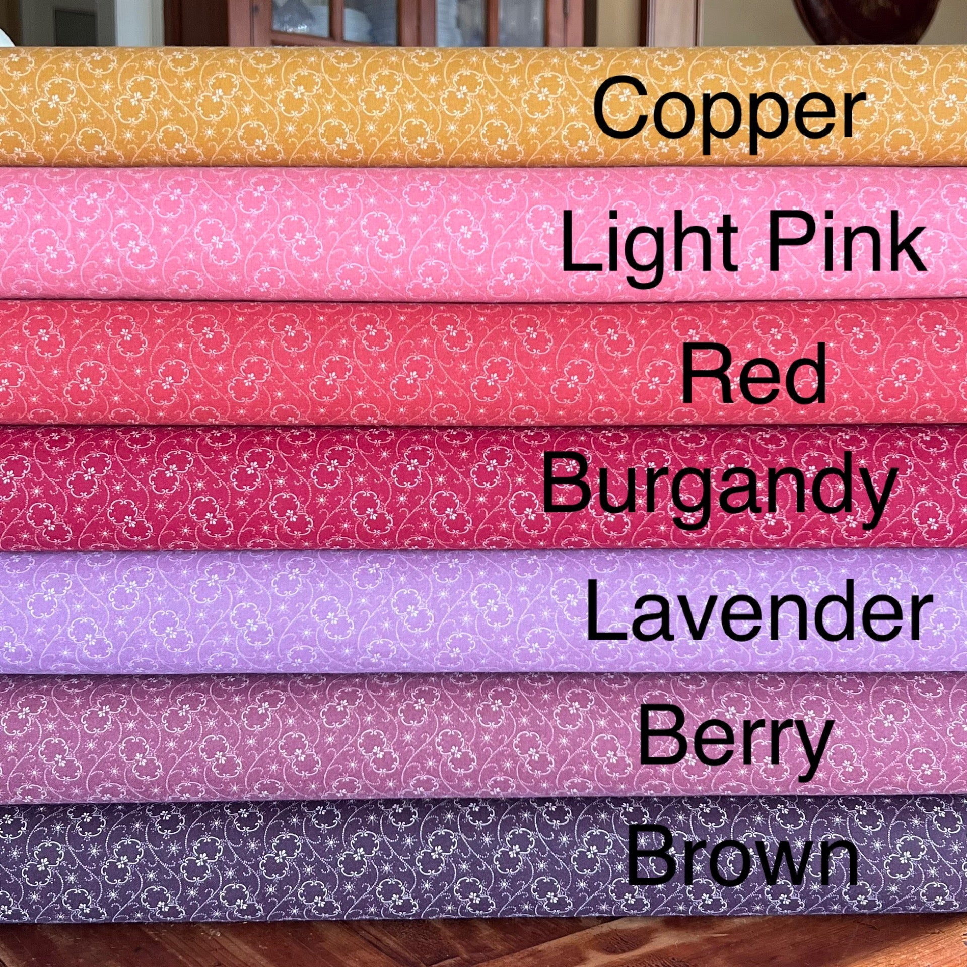 Antique Floral Calico Print Collection - Pink, Red, Purple, Yellow