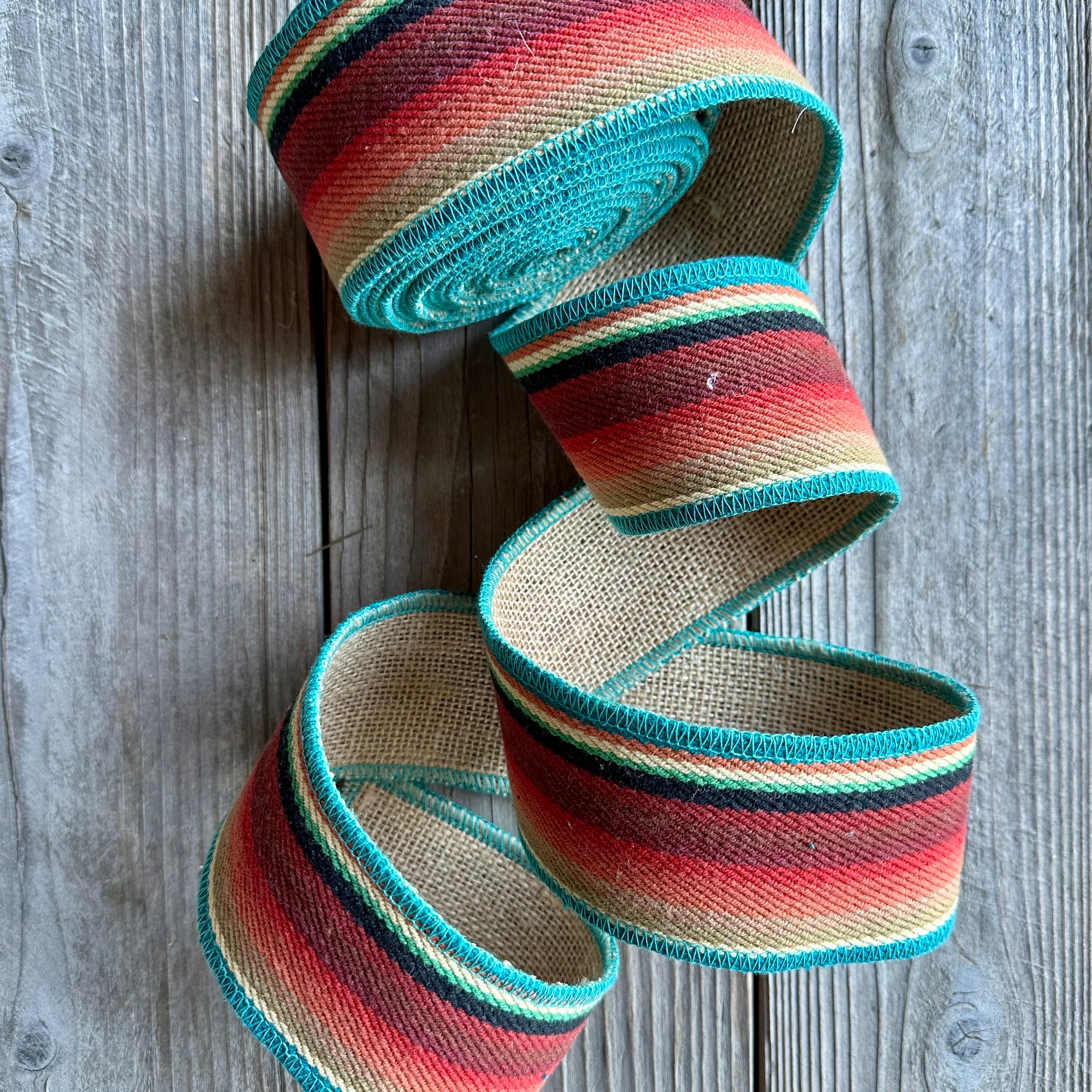 Serape Style Wired Ribbon 2 1/2" Wide - 5 Yards