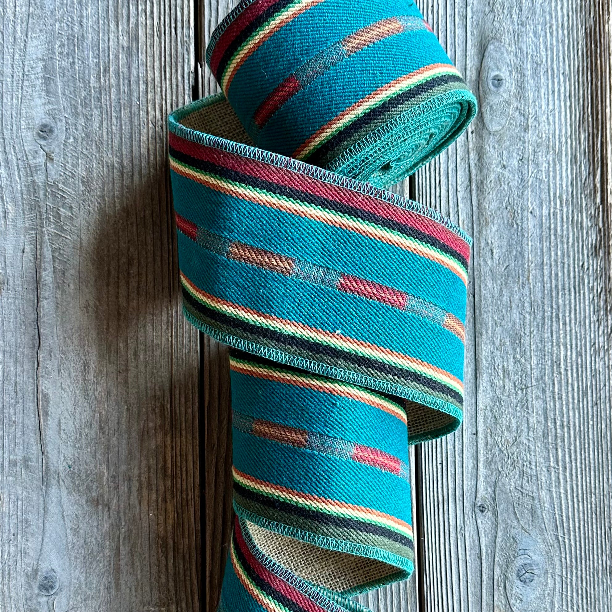Serape Style Wired Ribbon 4" Wide - 5 Yards