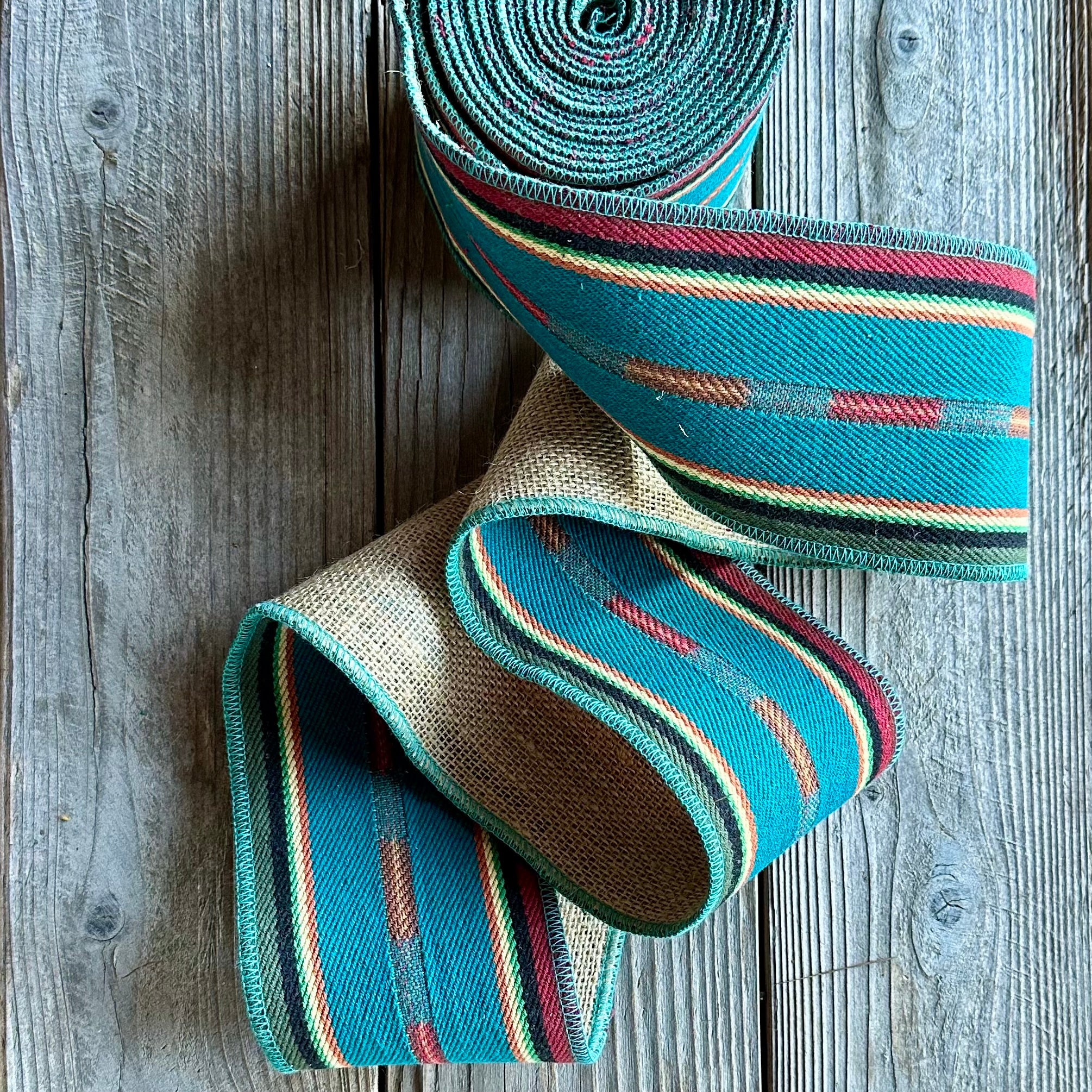Serape Style Wired Ribbon 4" Wide - 5 Yards