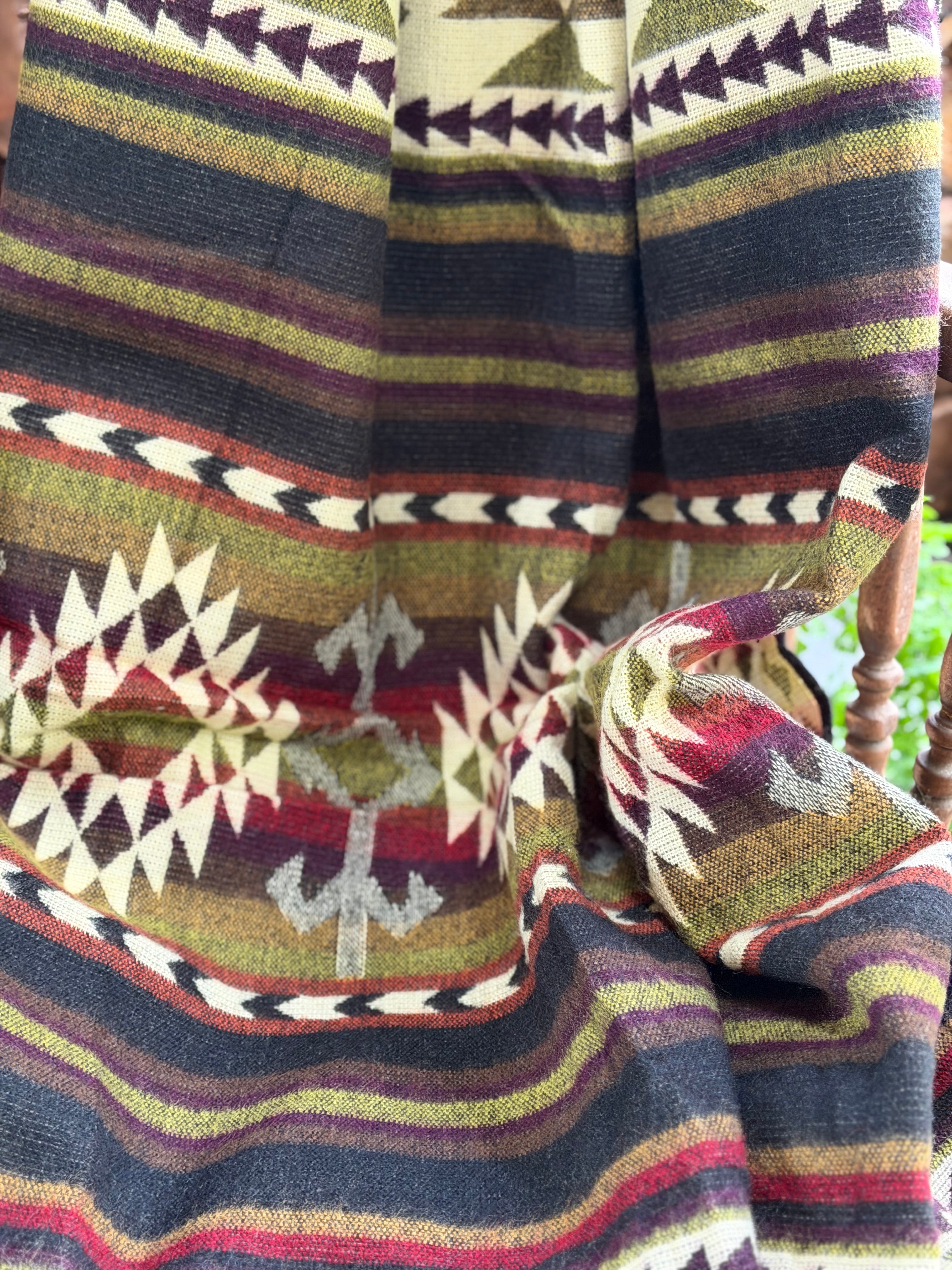 Alpaca Wool and Acrylic Blanket