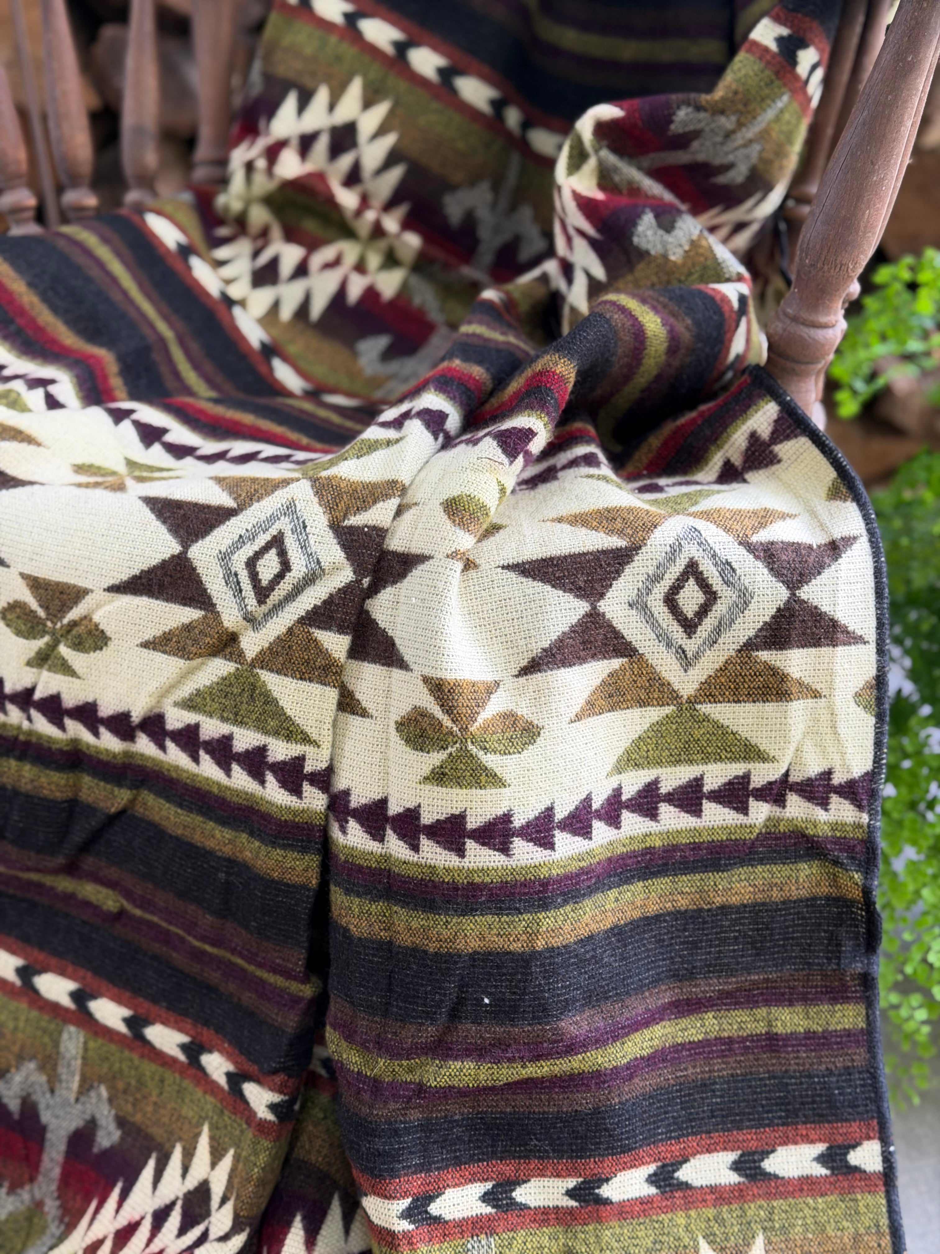 Alpaca Wool and Acrylic Blanket