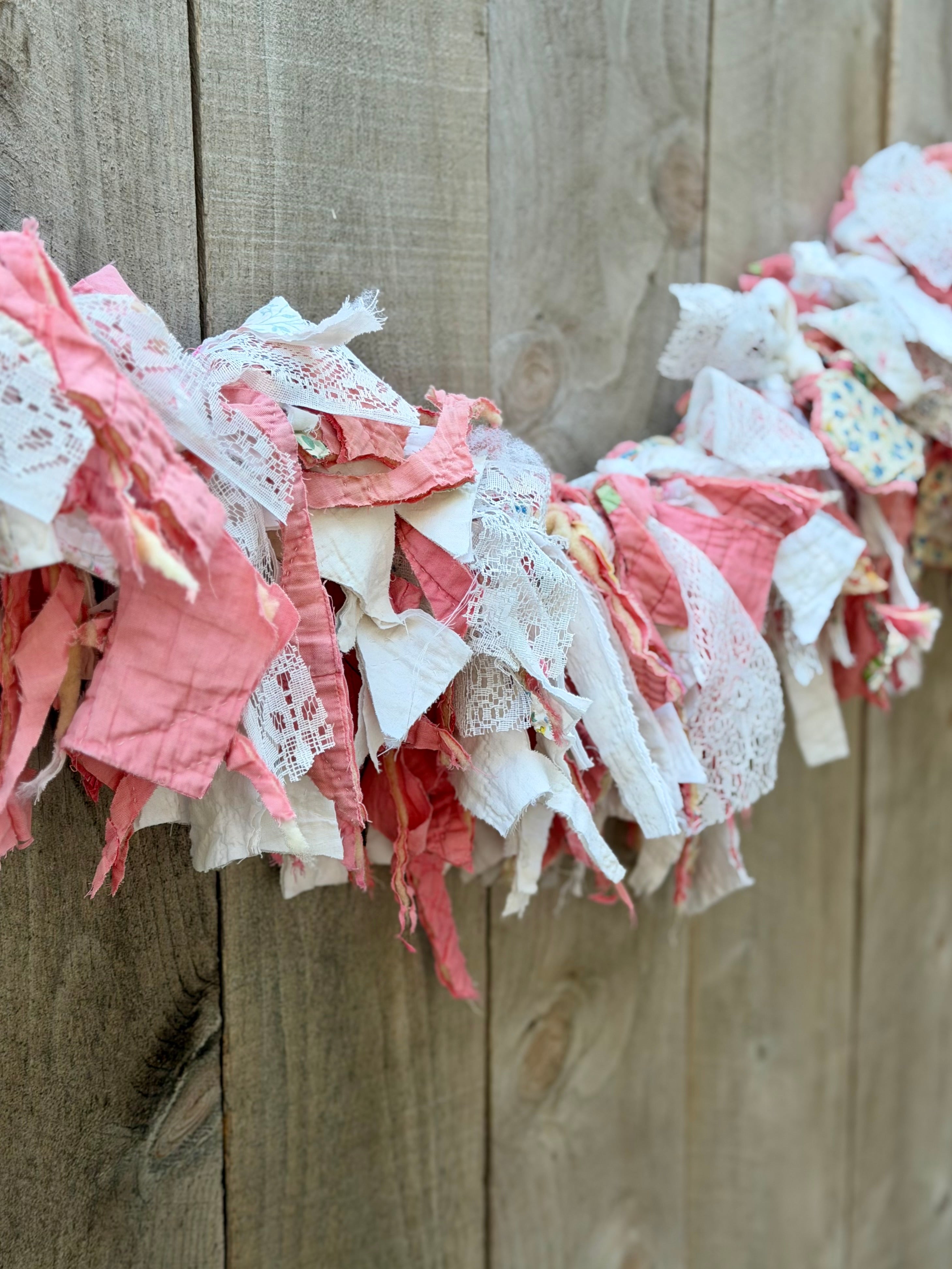 **SOLD** Handmade Serape Garland Pink (One-of-a-Kind)