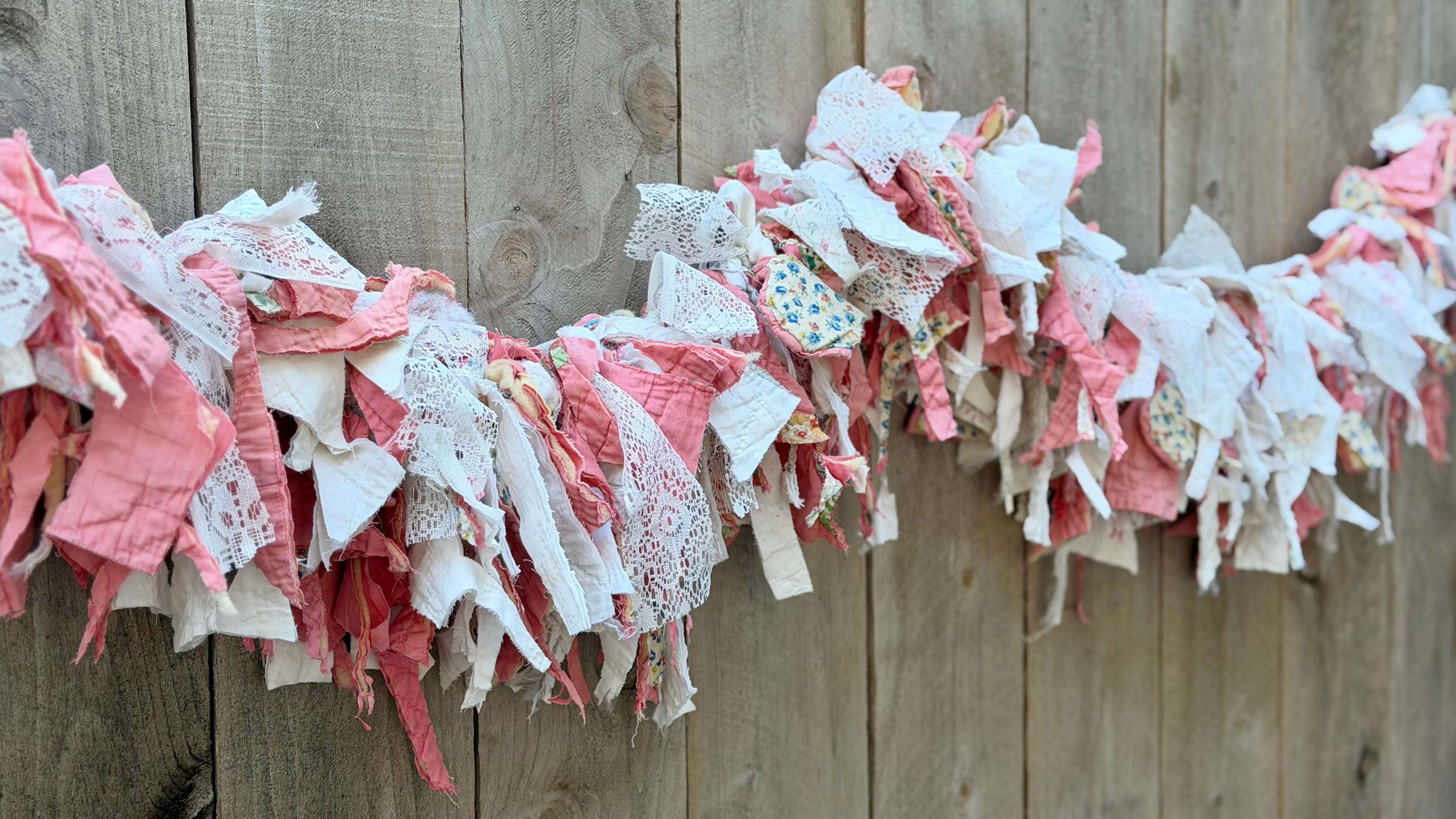 **SOLD** Handmade Serape Garland Pink (One-of-a-Kind)