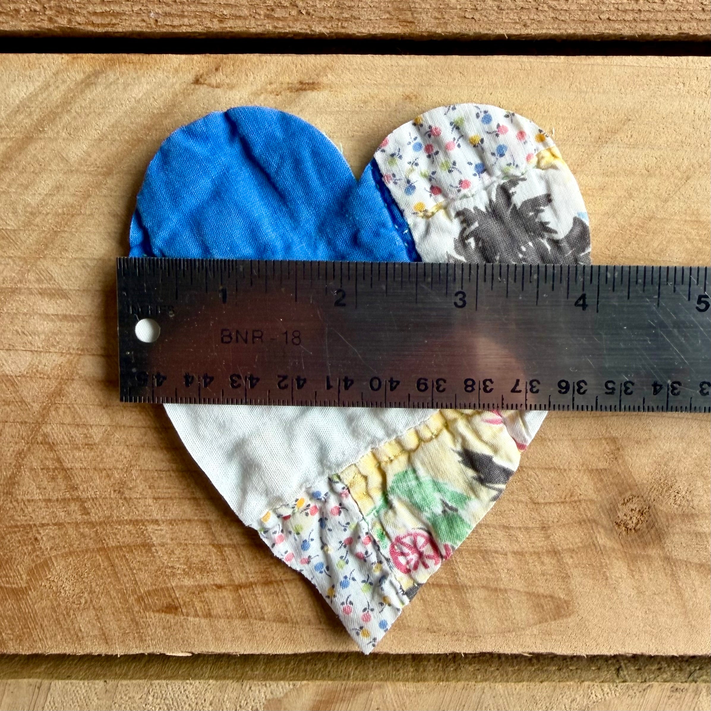 Heart Die Cuts from Vintage Quilt