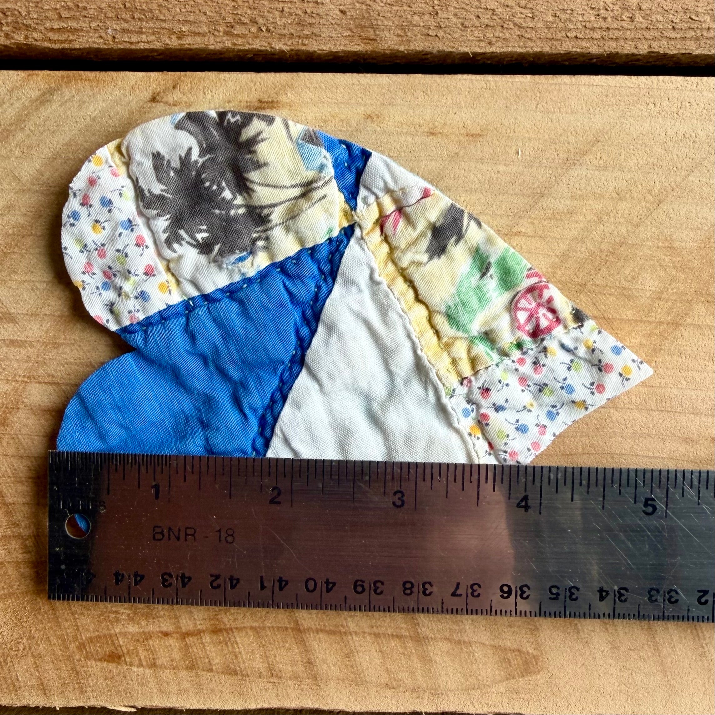 Heart Die Cuts from Vintage Quilt