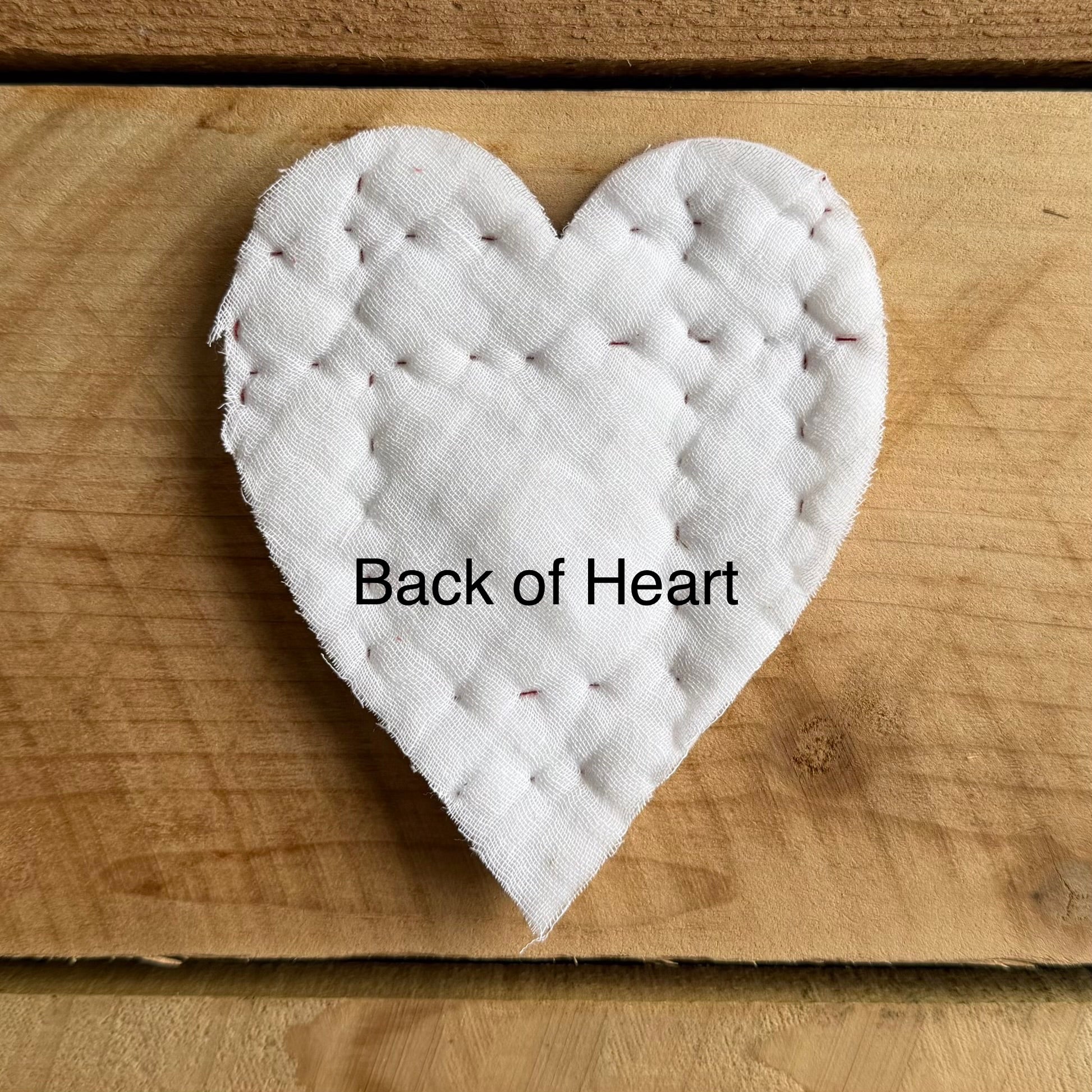Heart Die Cuts from Vintage Quilt