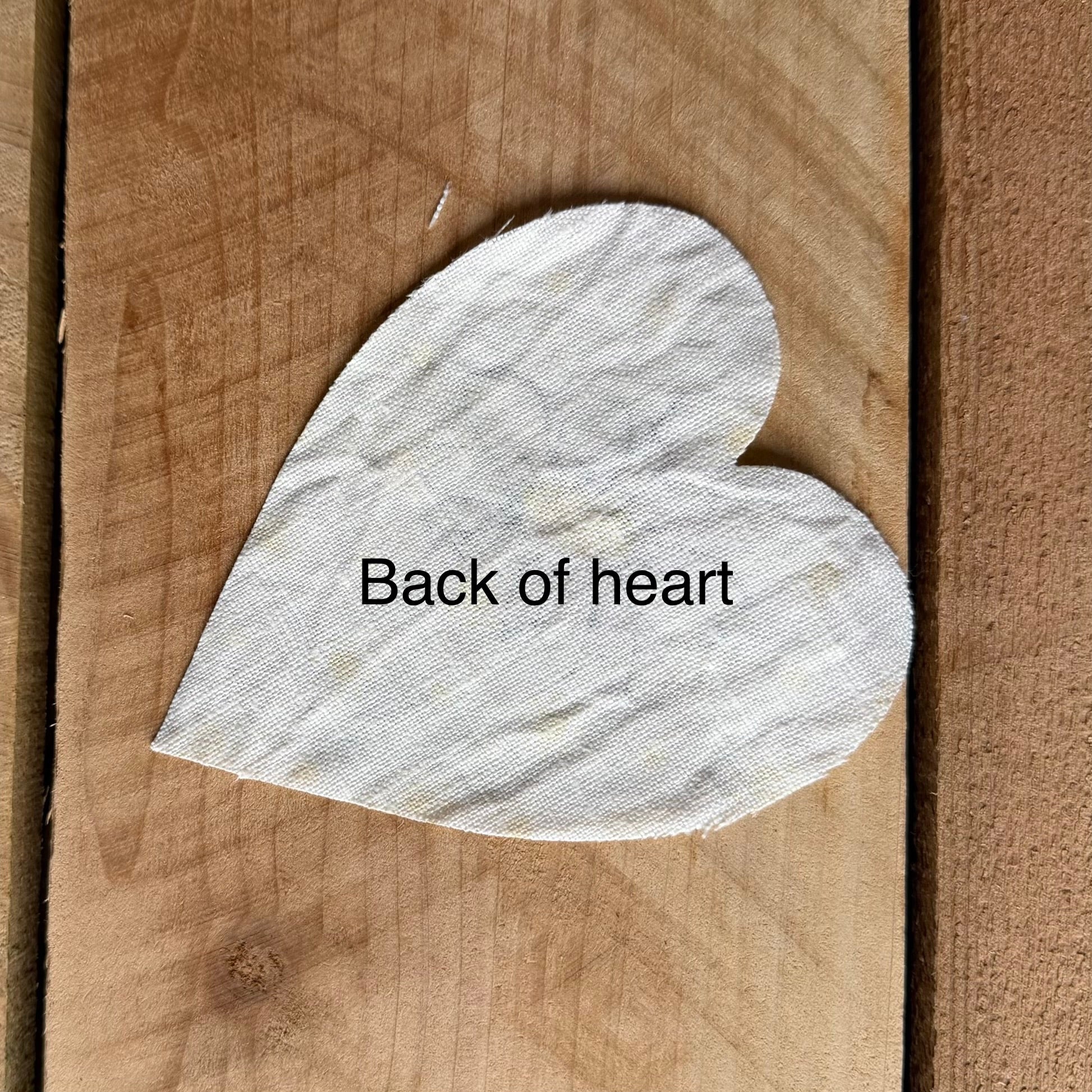 Heart Die Cuts from Vintage Linen Dish Towel