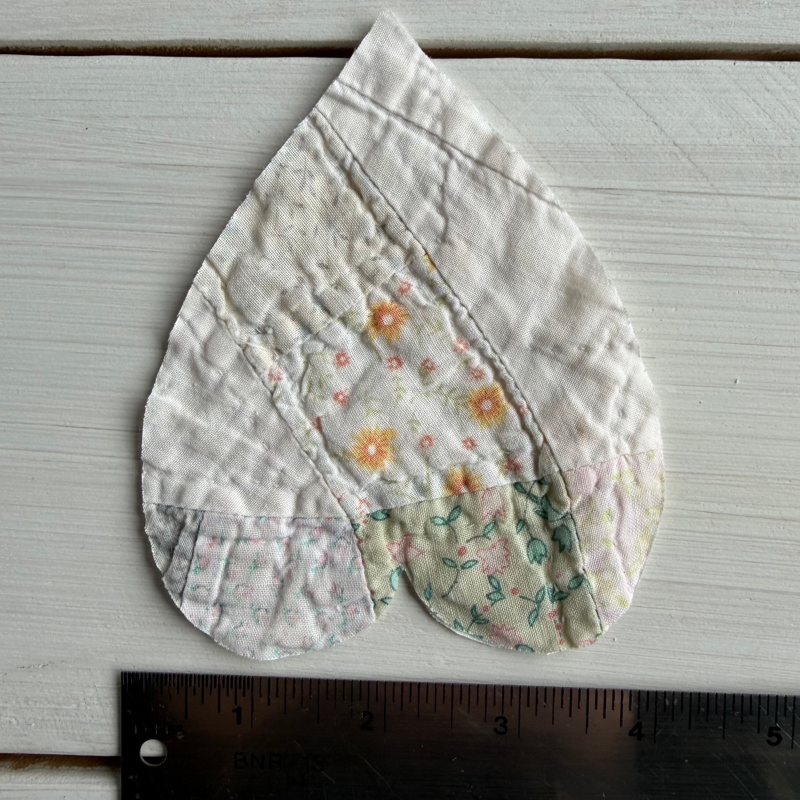 Heart Die Cuts from Vintage Quilt