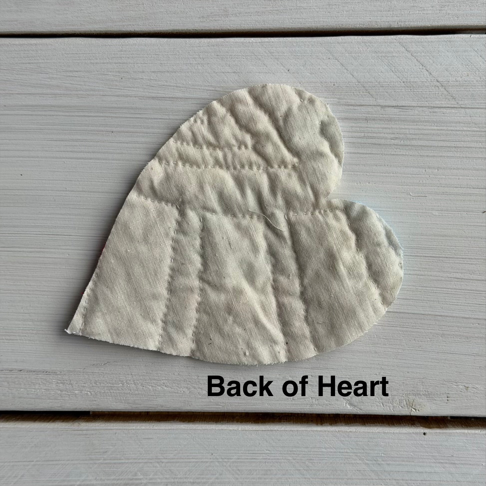 Heart Die Cuts from Vintage Quilt
