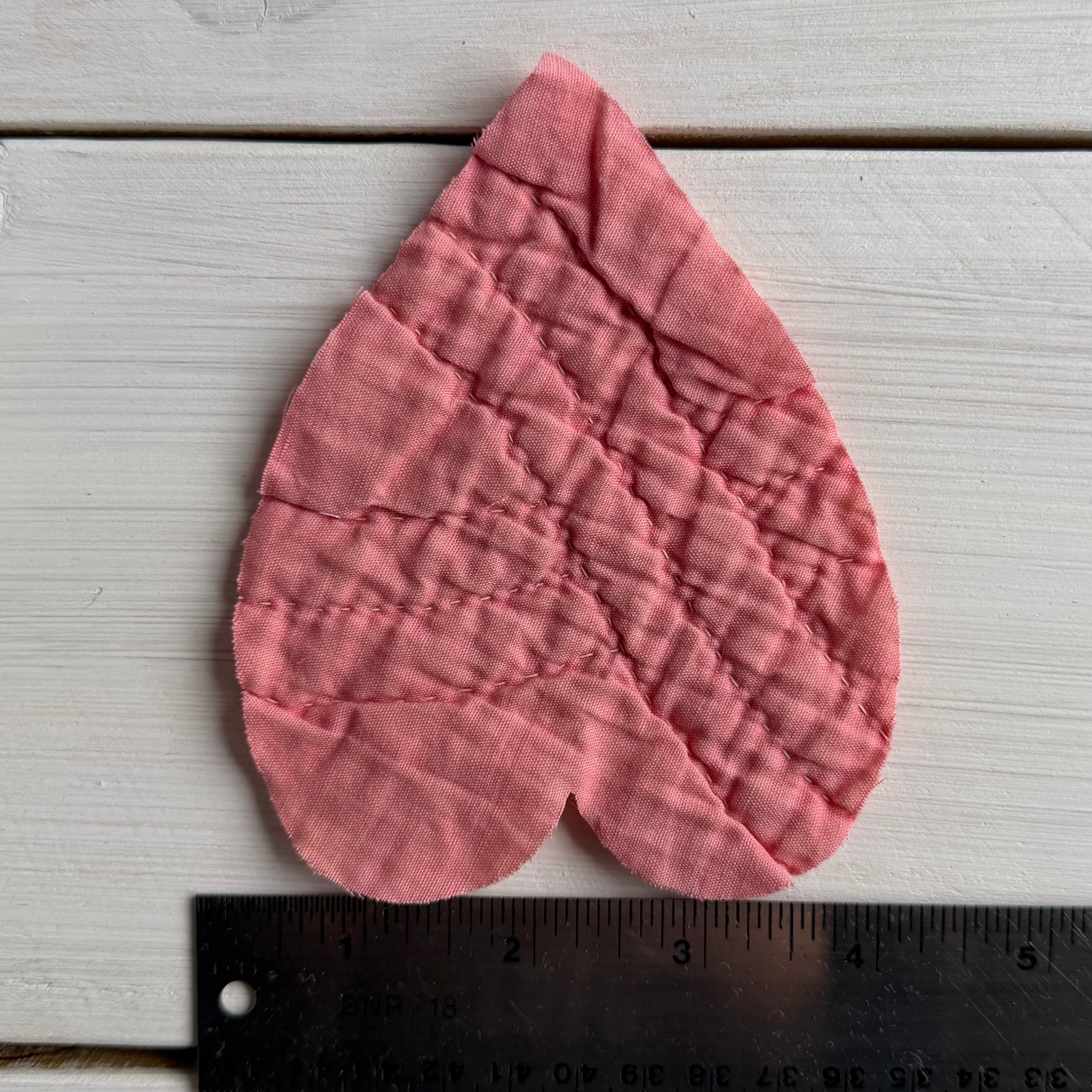 Heart Die Cuts from Vintage Quilt