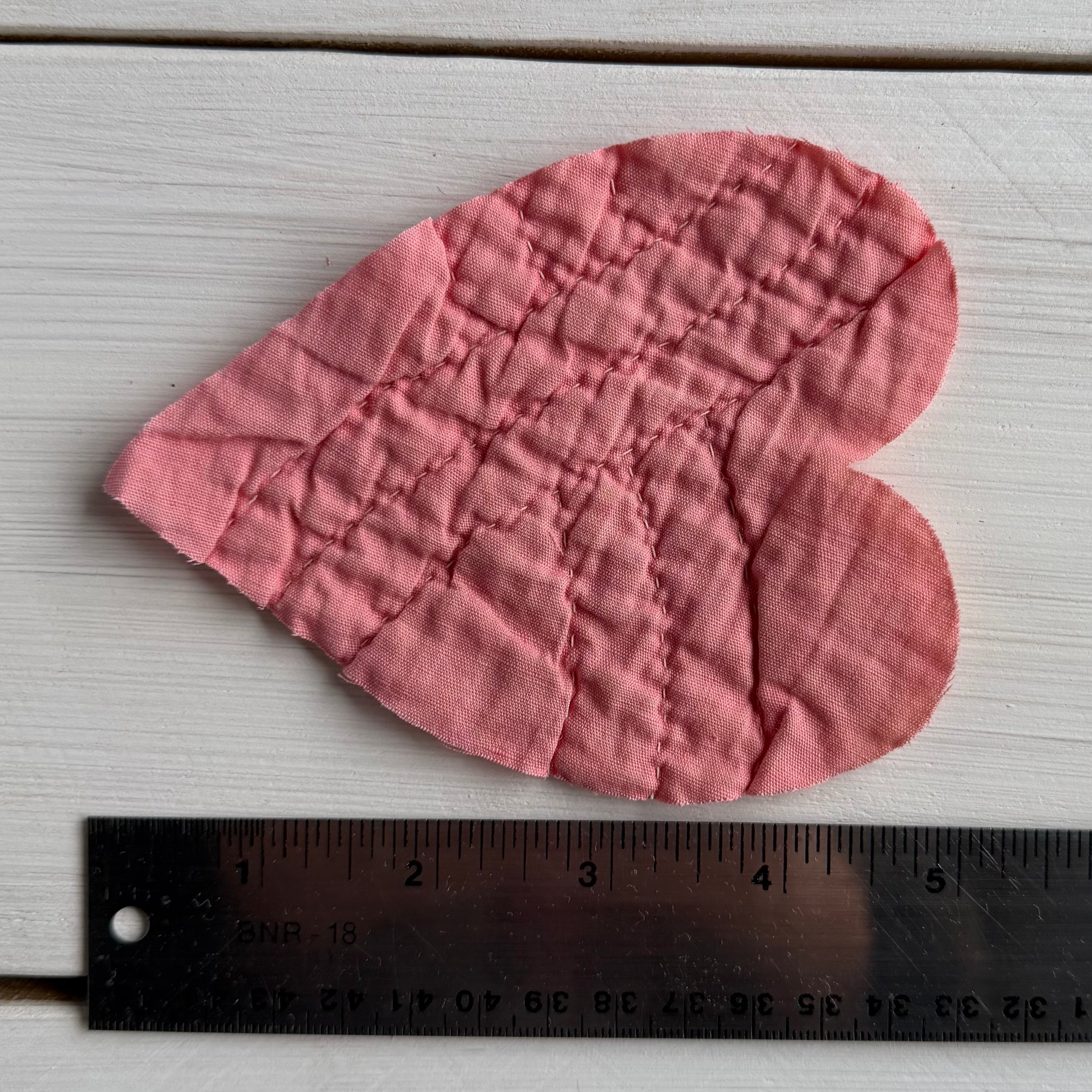 Heart Die Cuts from Vintage Quilt