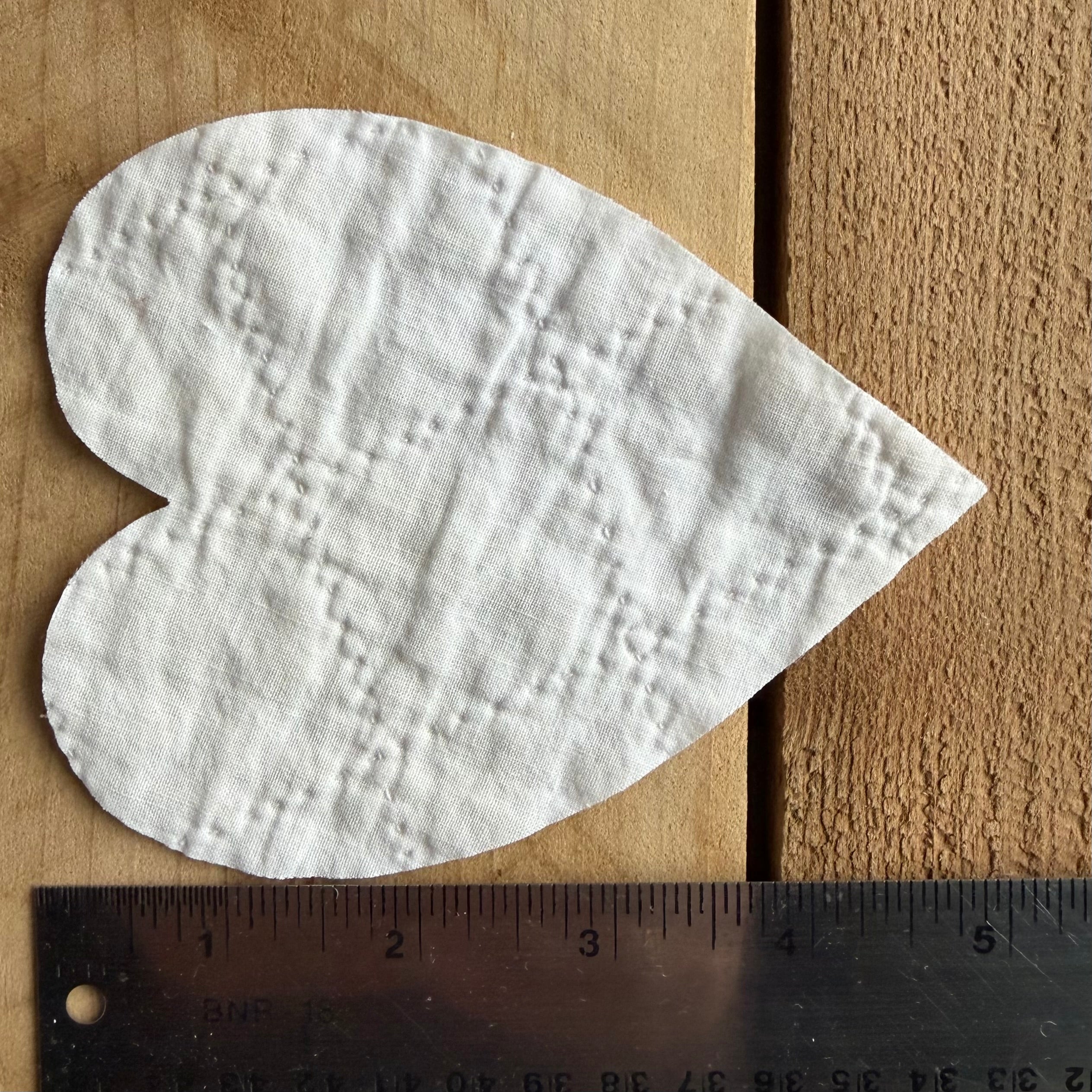 Heart Die Cuts from Vintage Quilt