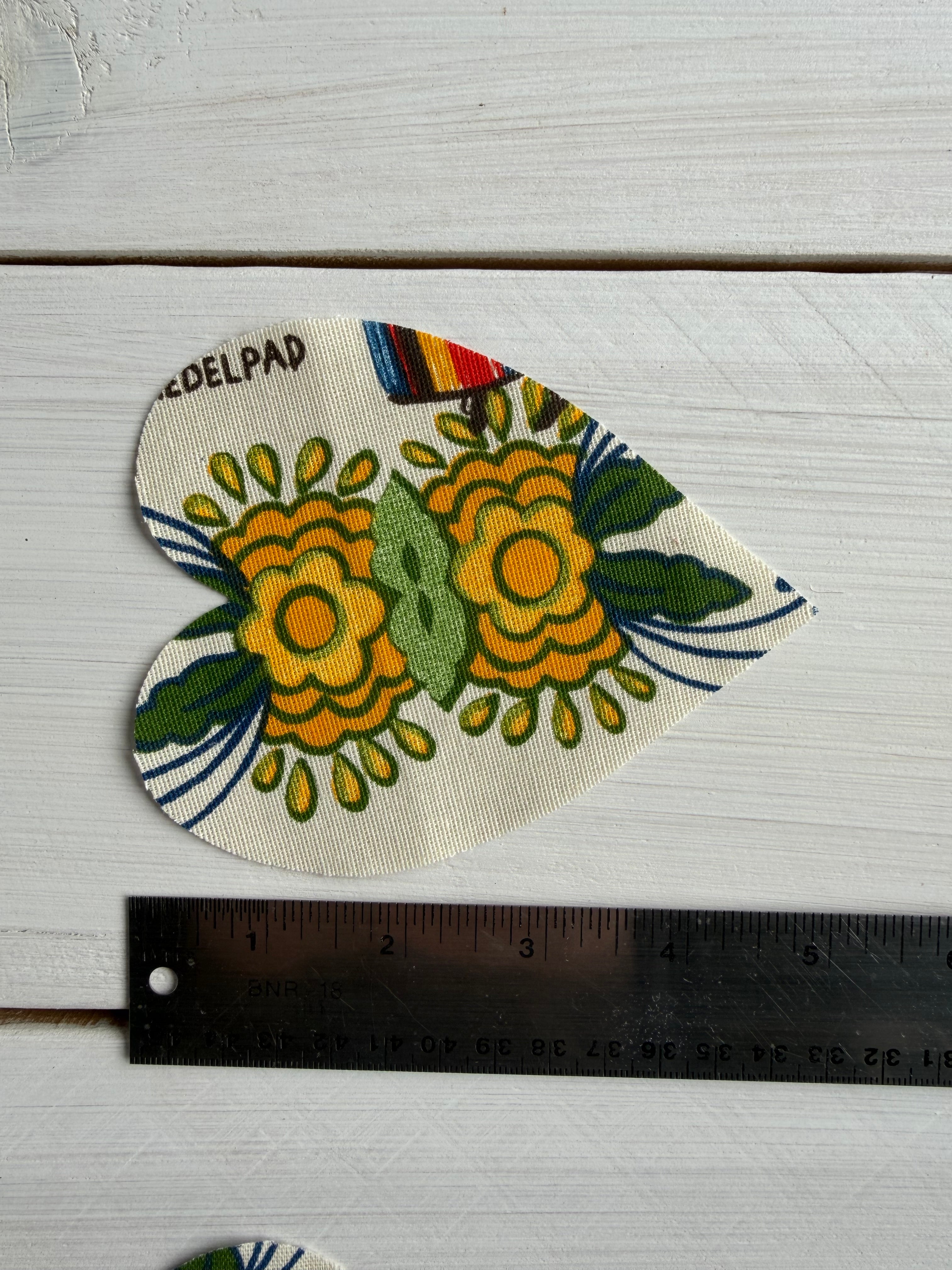 Heart Die Cuts from Vintage Linen