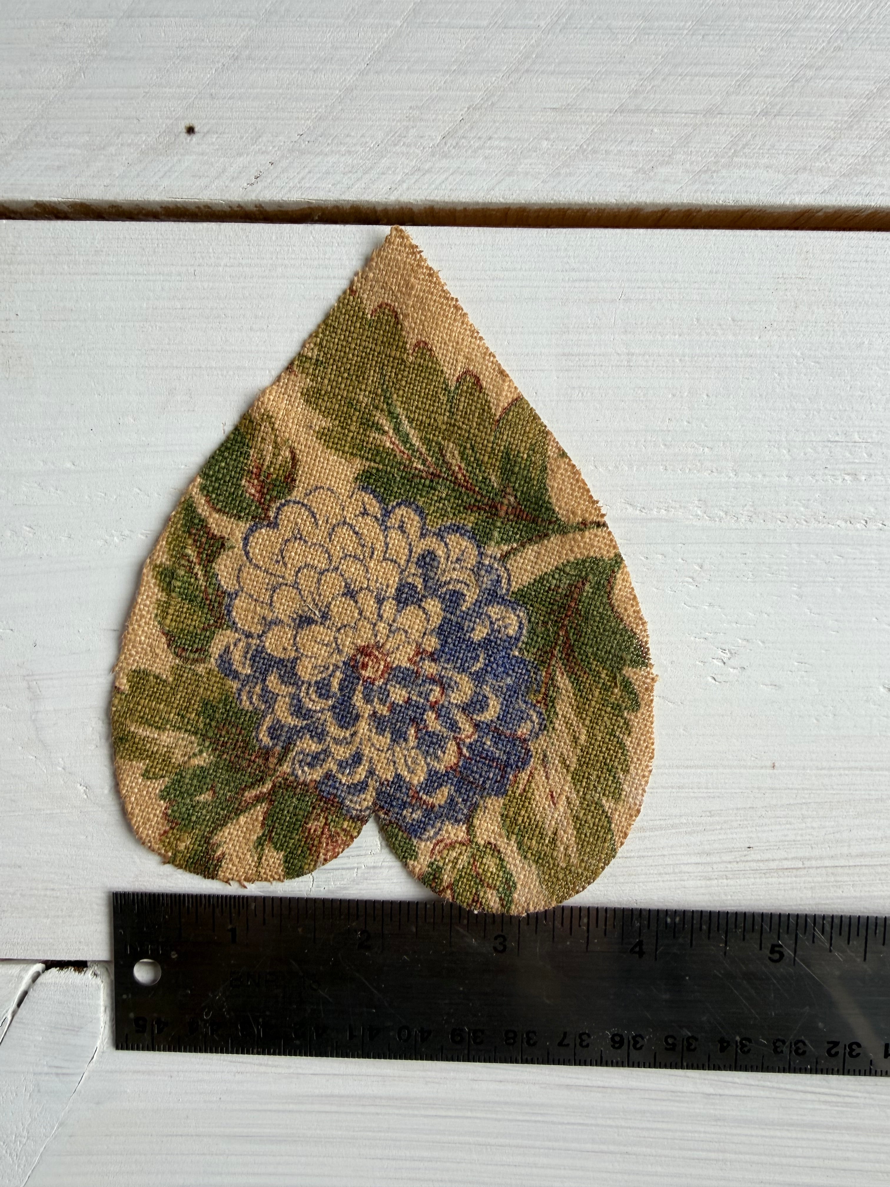 Heart Die Cuts from Vintage Linen Coffee Tea Stained