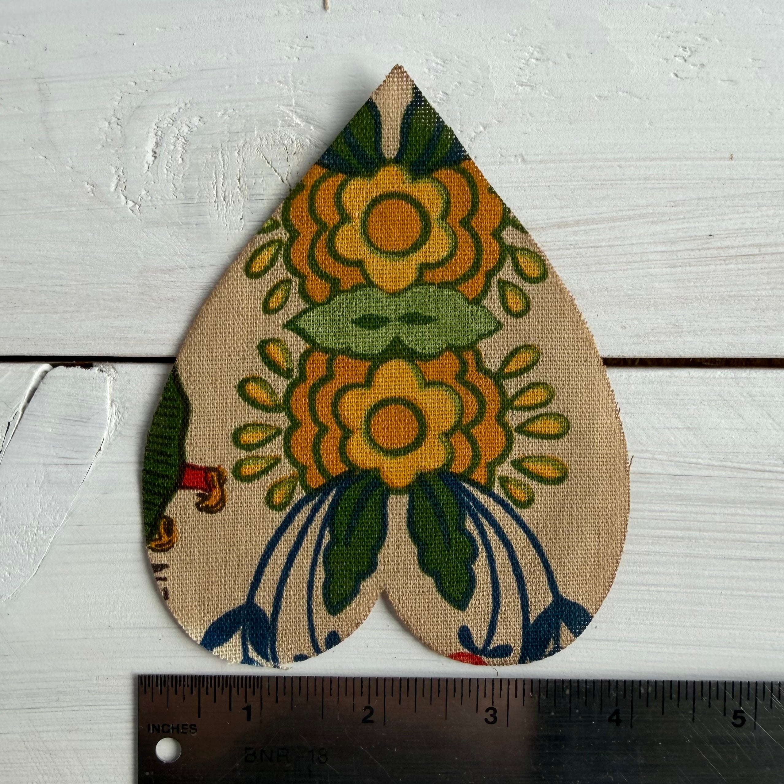 Heart Die Cuts from Vintage Linen Coffee Tea Stained