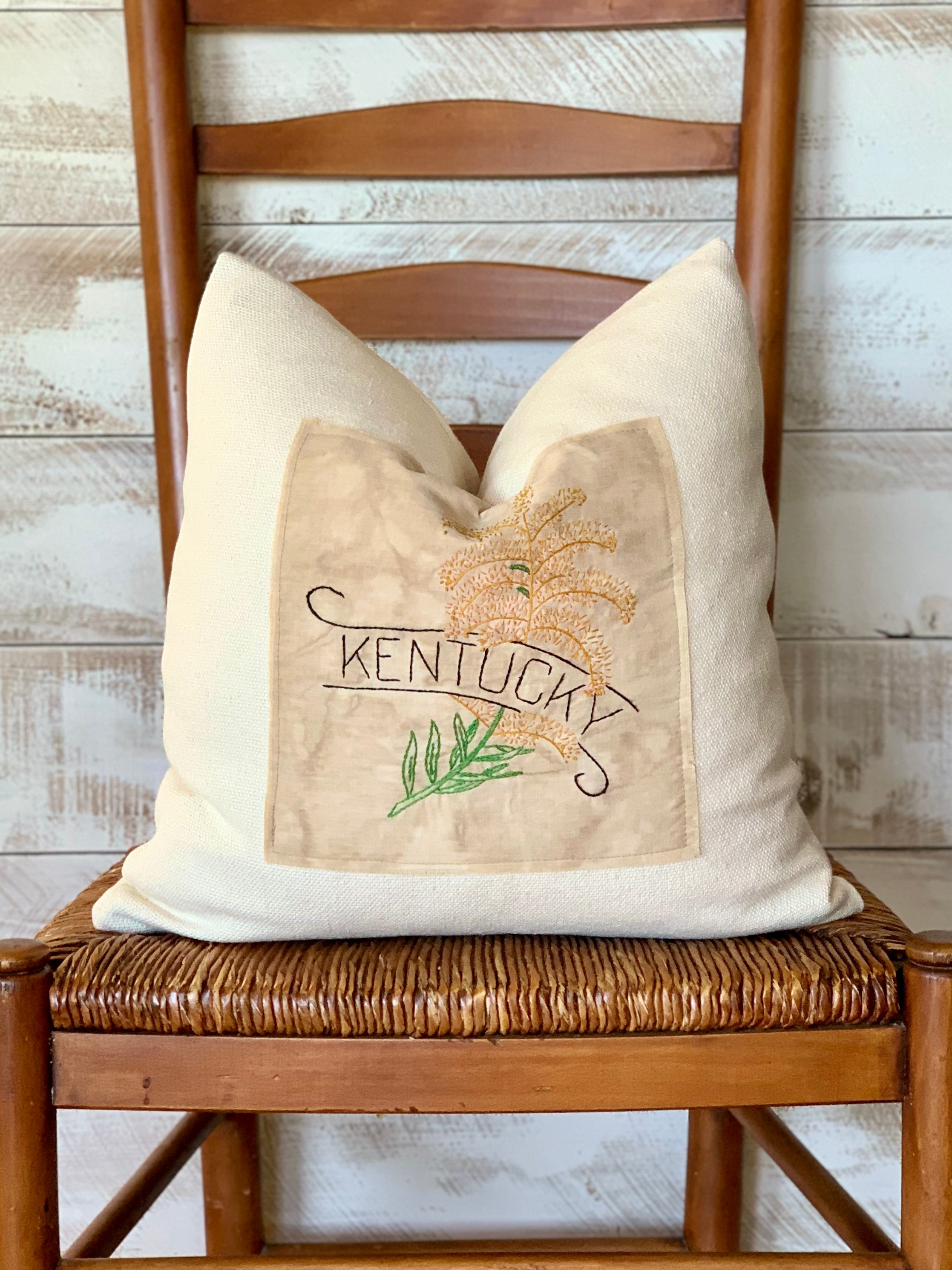 Kentucky State Pillow - Embroidered