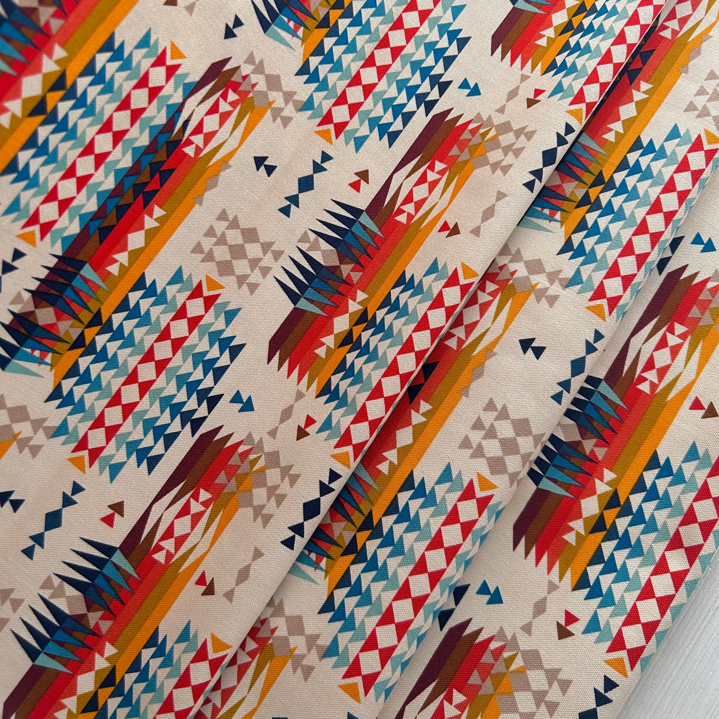 Canvas Cotton -53734C-1 Mountain Pass Spirit Trail, Tan/Multi by Windham Fabrics