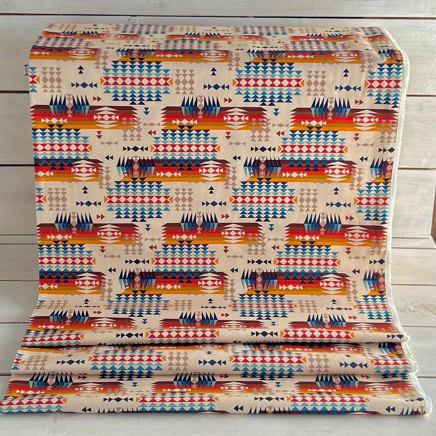 Canvas Cotton -53734C-1 Mountain Pass Spirit Trail, Tan/Multi by Windham Fabrics