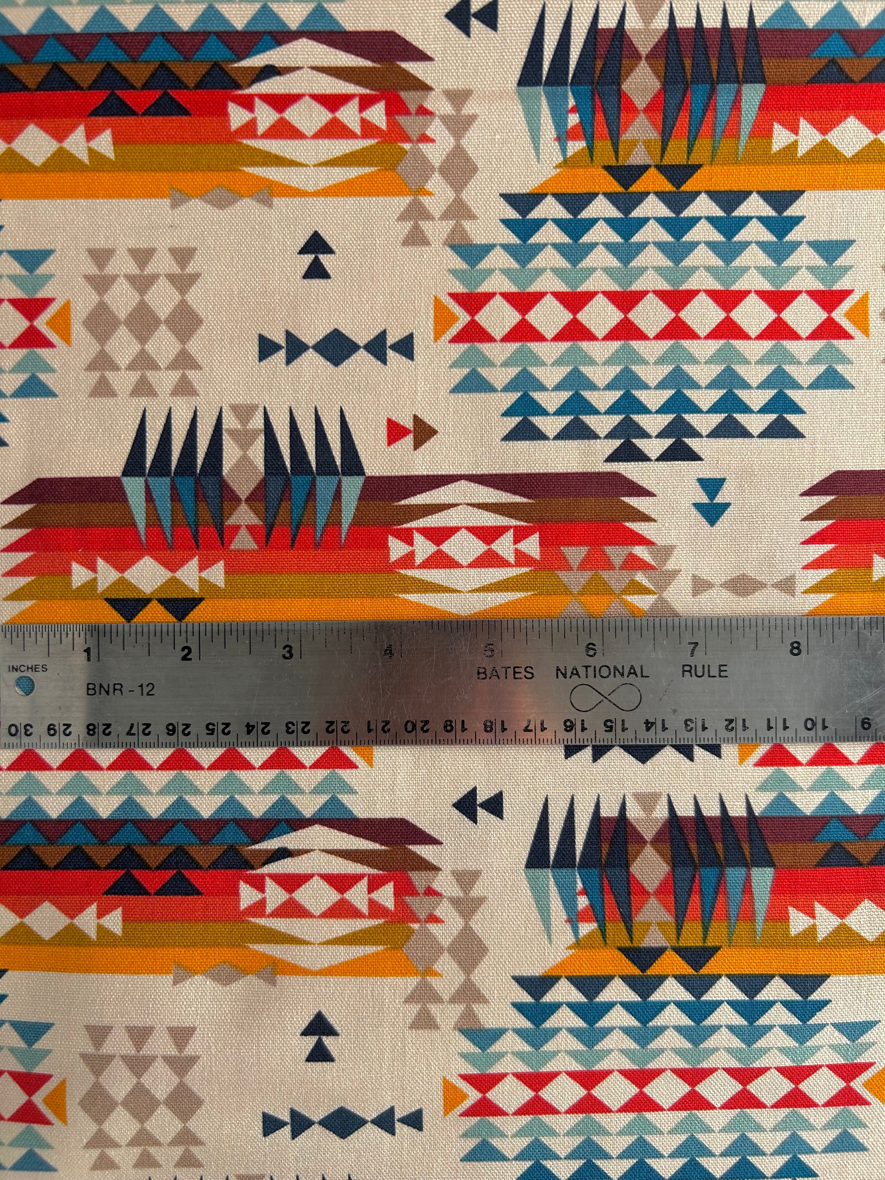 Canvas Cotton -53734C-1 Mountain Pass Spirit Trail, Tan/Multi by Windham Fabrics