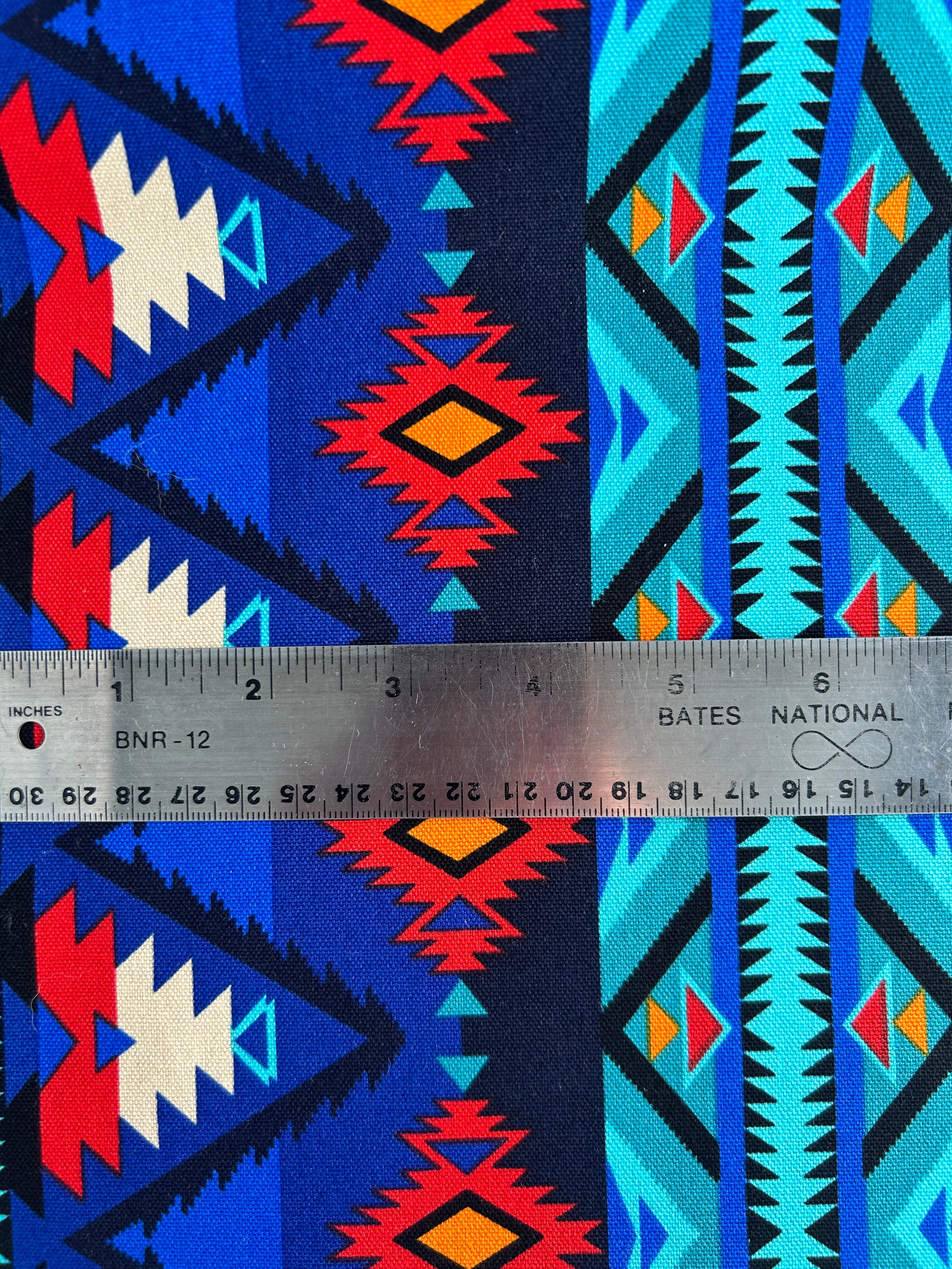 Canvas Cotton -53735C-1 Raymi Spirit Trail, Cobalt/Multi by Windham Fabrics
