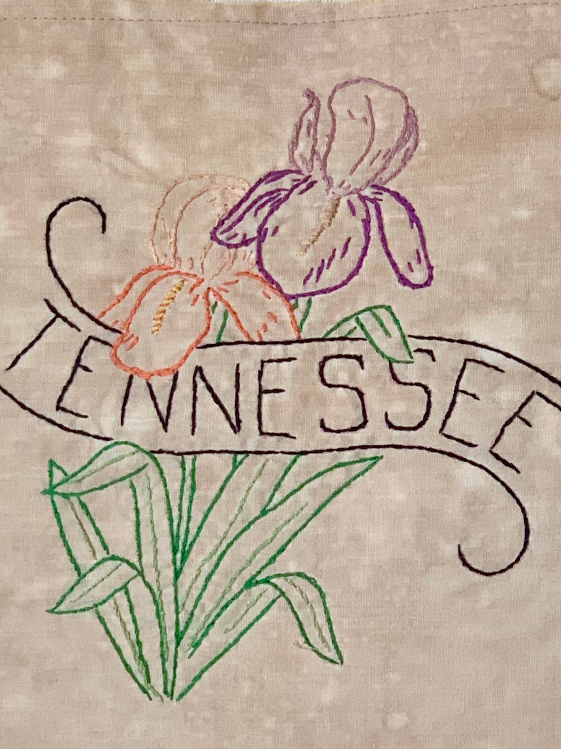 Tennessee State Pillow - Embroidered