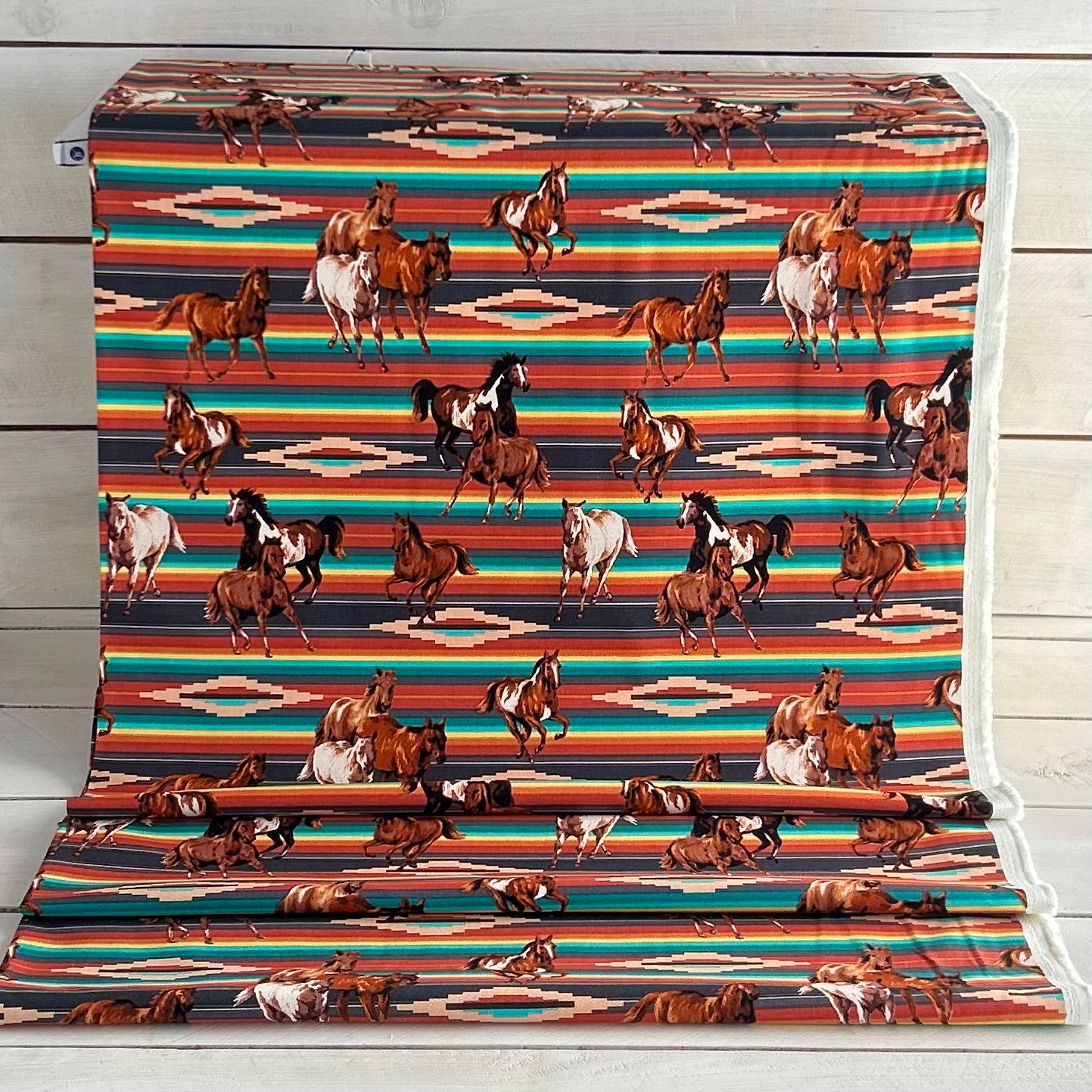 Canvas Cotton -53736C-1 Thoroughbreds Spirit Trail, Cotton Canvas by Windham Fabrics