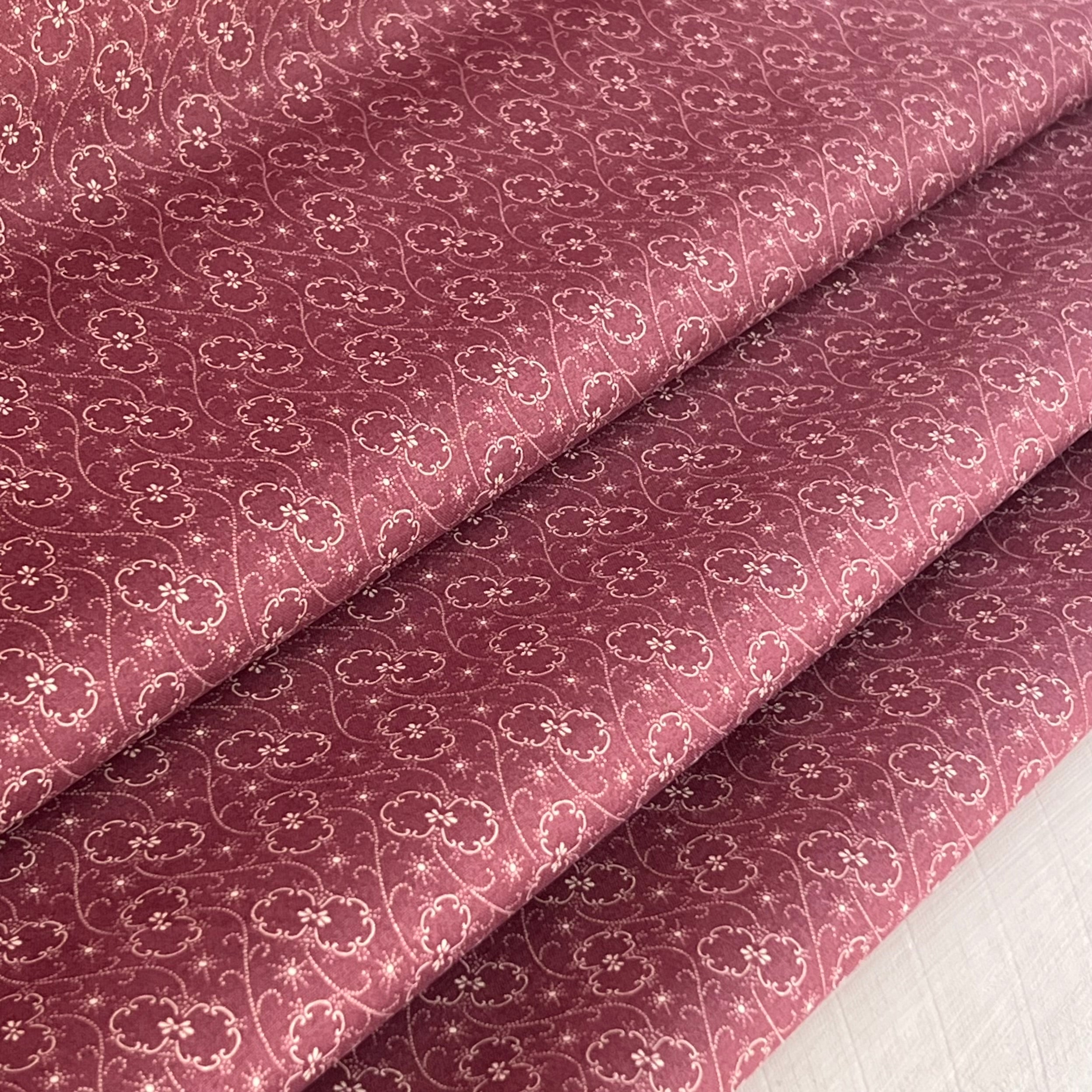 Antique Floral Calico Print Collection - Pink, Red, Purple, Yellow