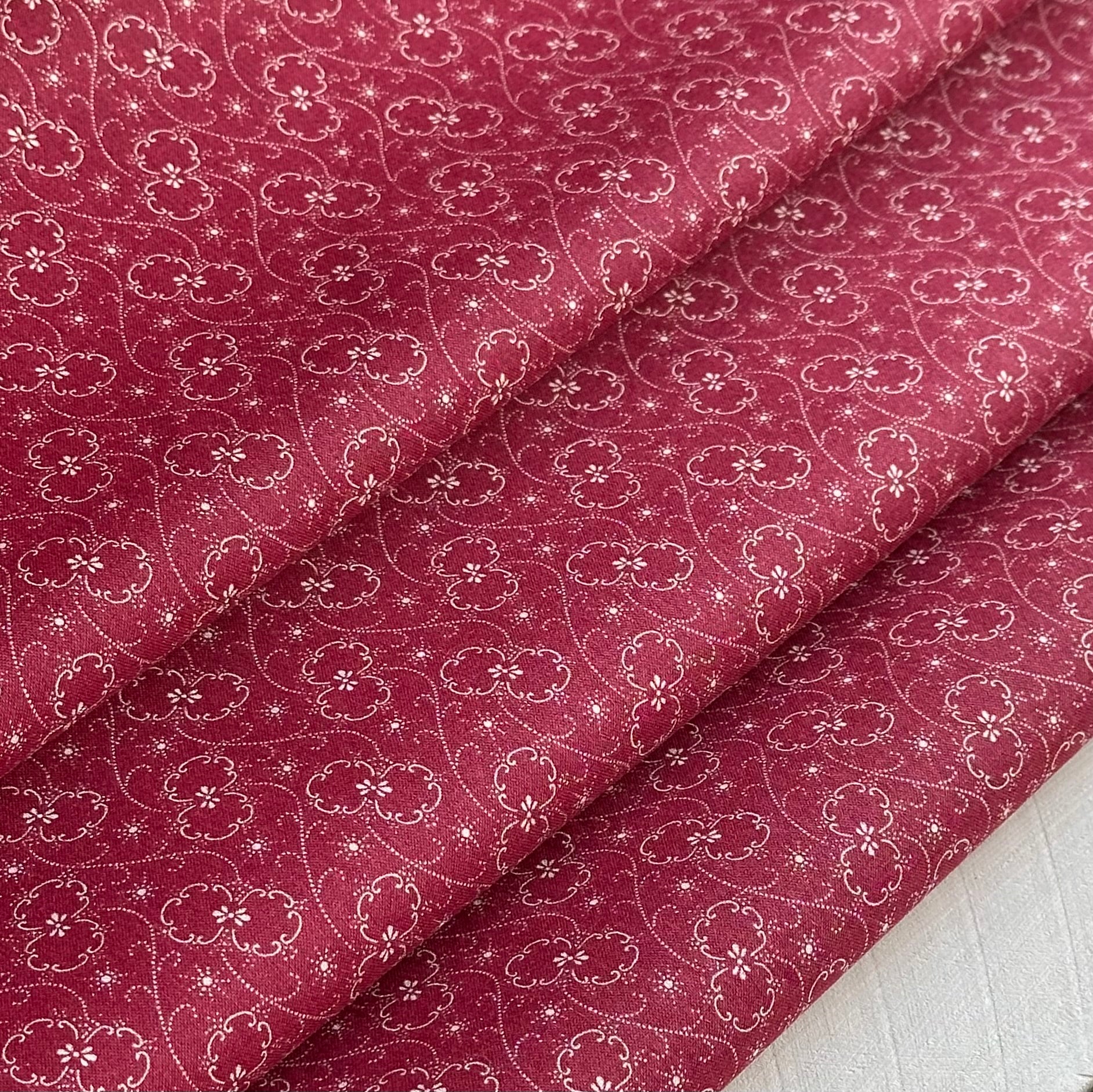 Antique Floral Calico Print Collection - Pink, Red, Purple, Yellow